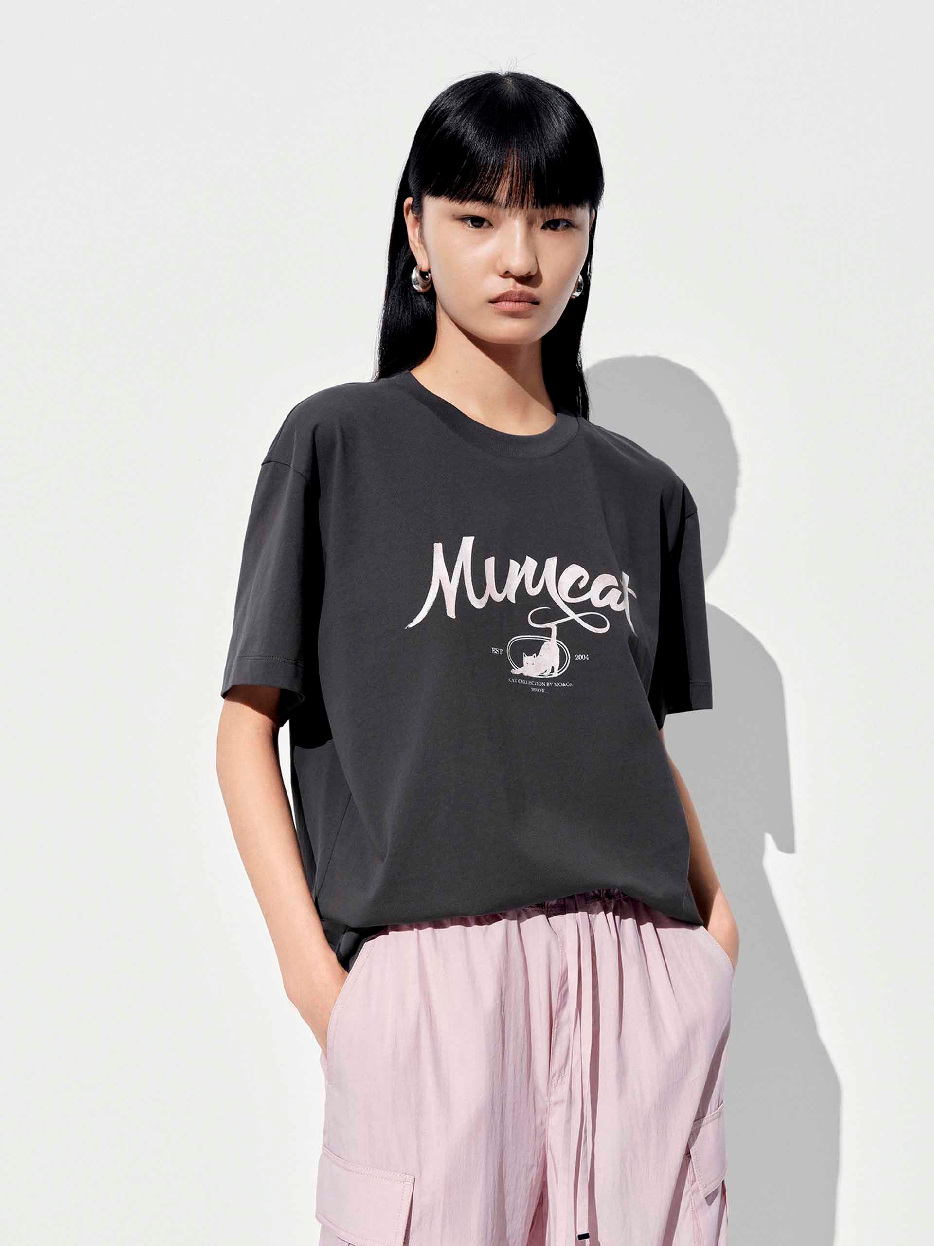 Letter Print Cotton T-shirt - Image 9