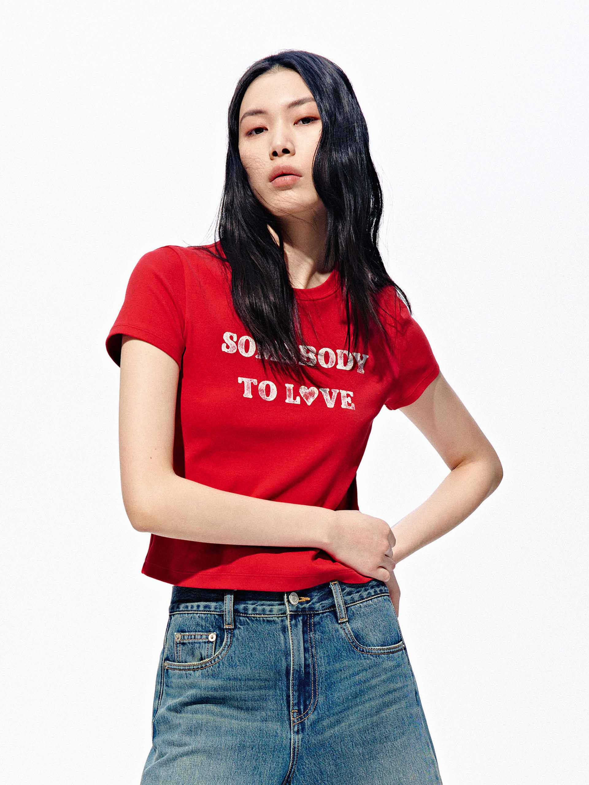 Letter Print Cropped T-shirt - Image 15