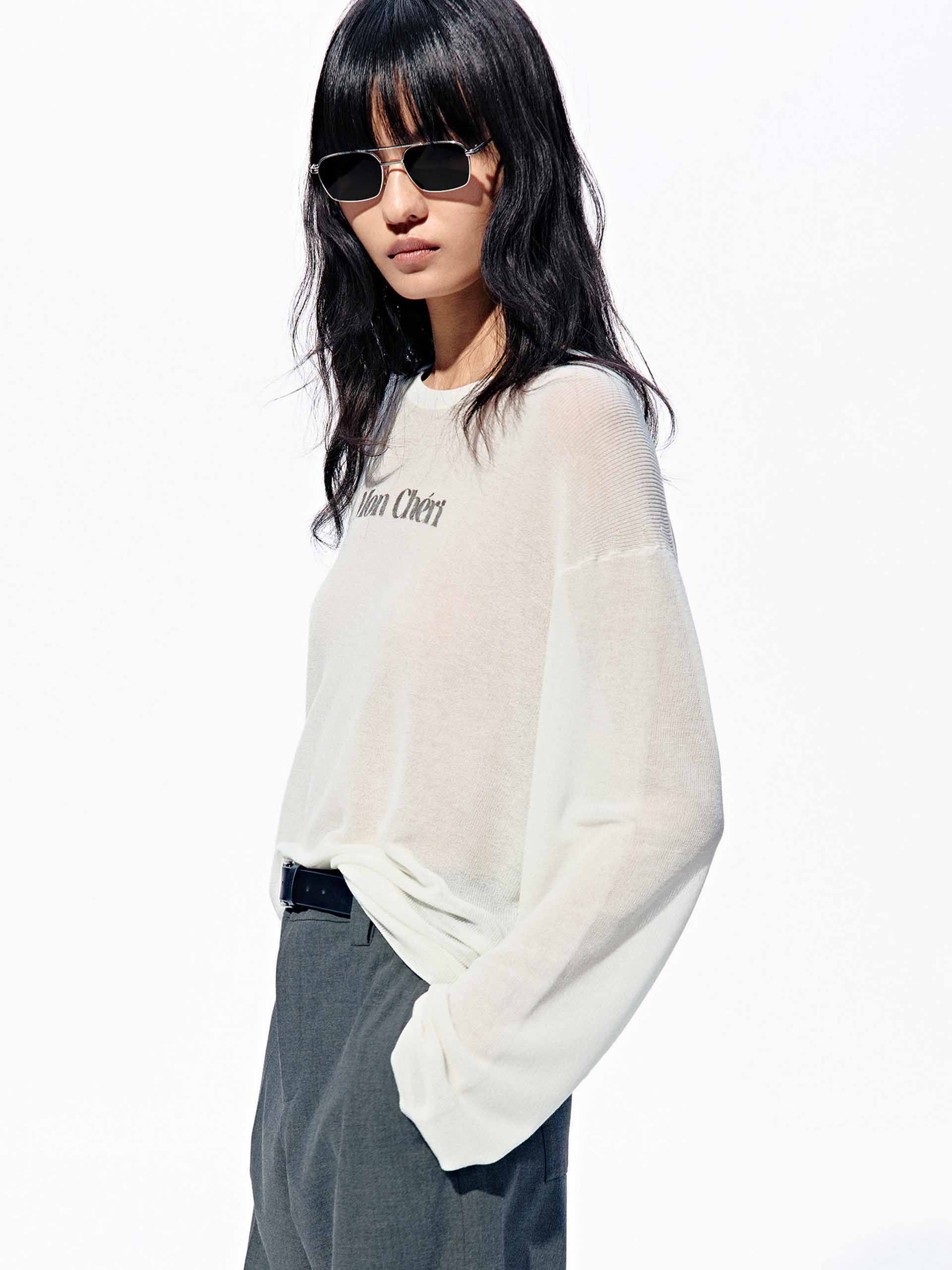 Letter Print Lightweight Top - Image 14
