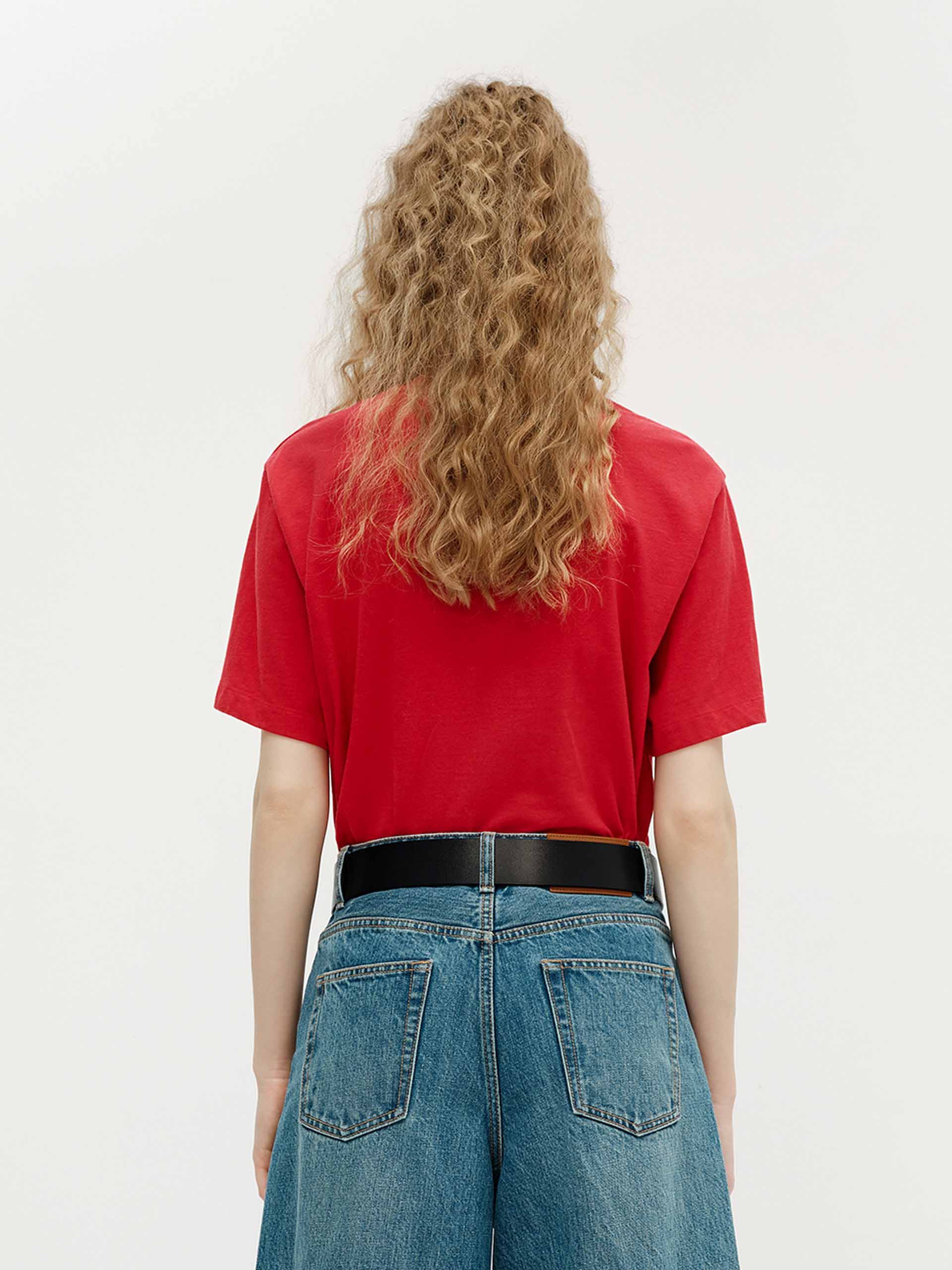 Letter Print Loose T-shirt - Image 13