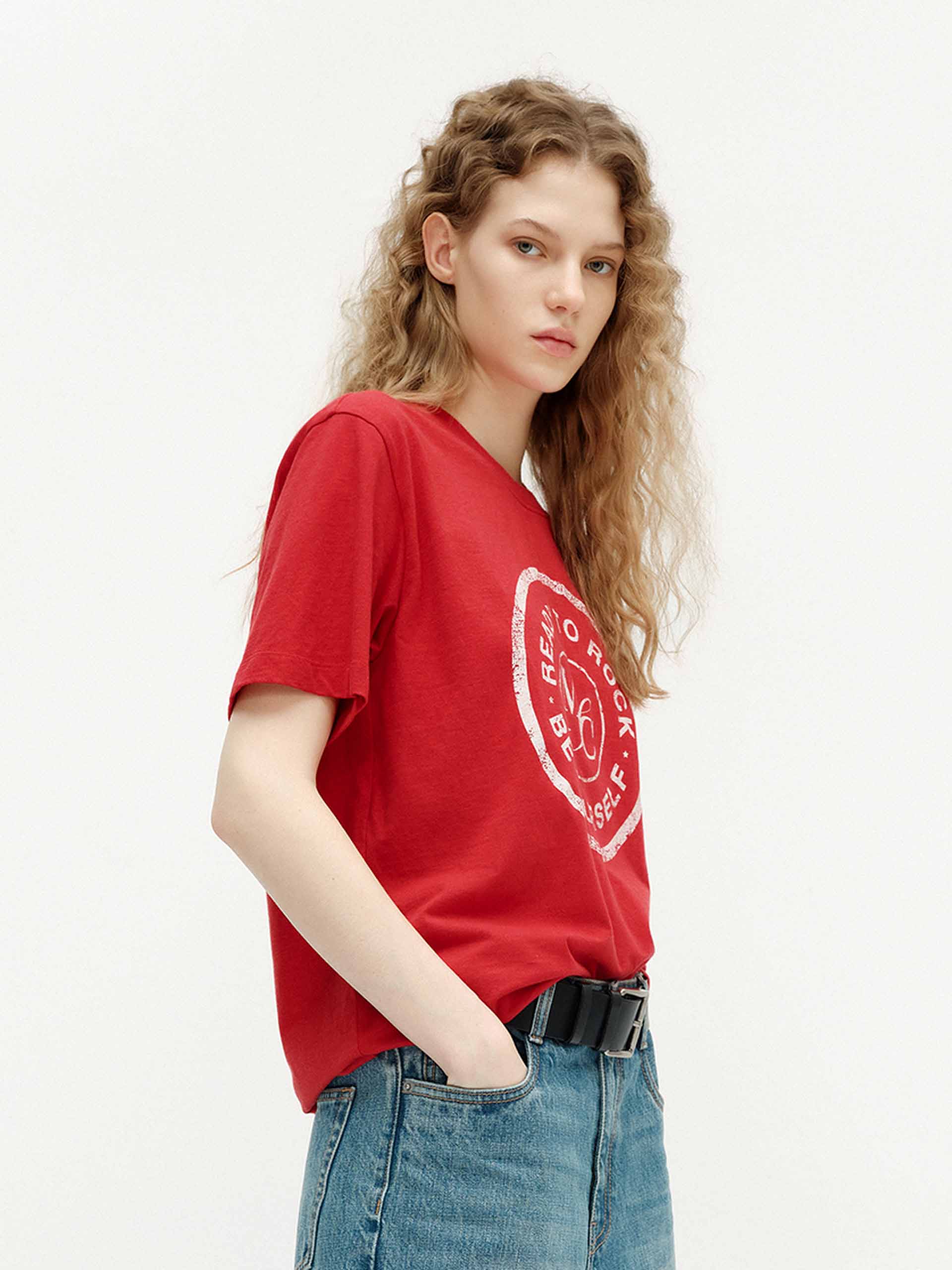 Letter Print Loose T-shirt - Image 16