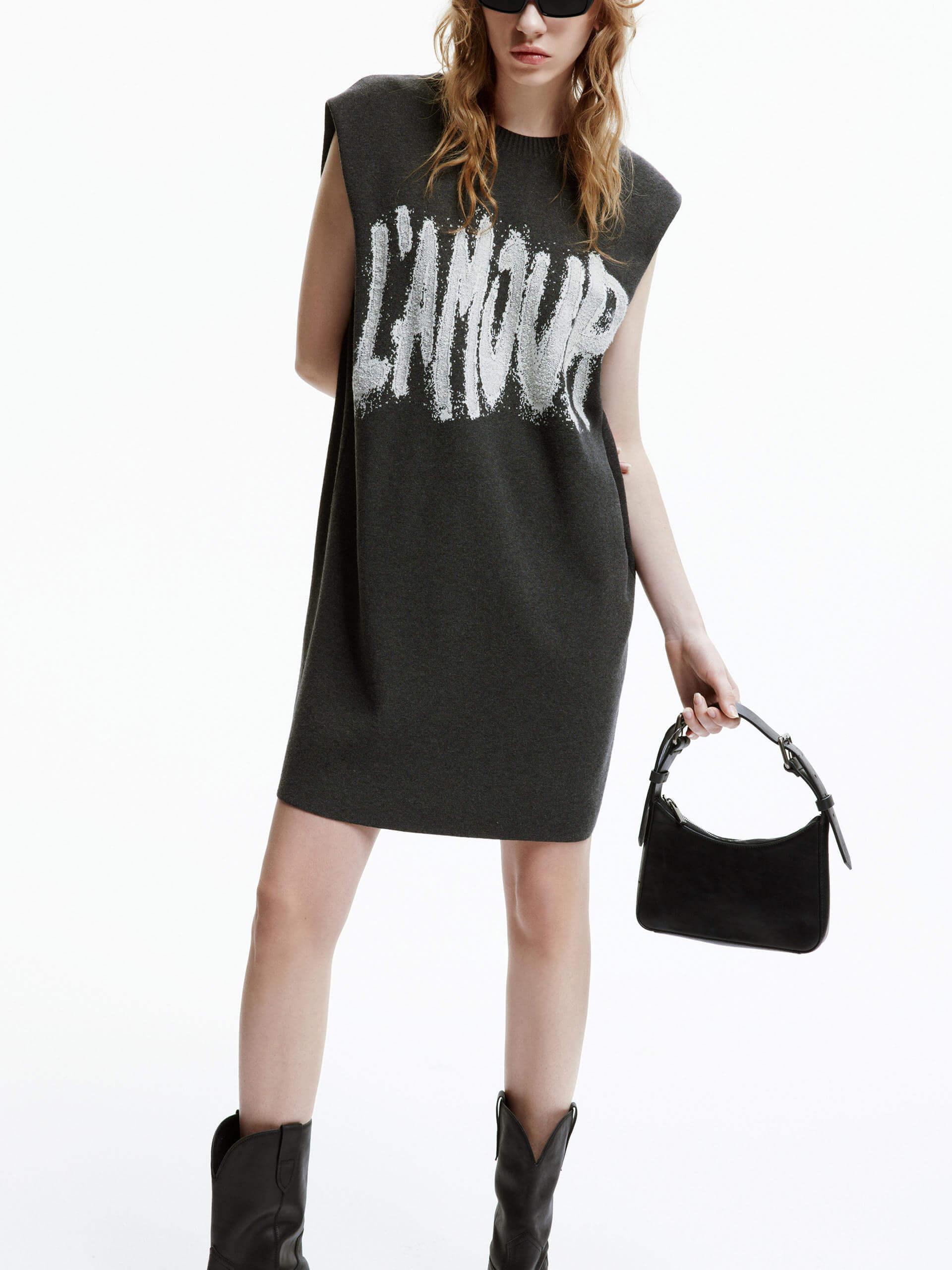Letter Print Sleeveless Dress - Image 10