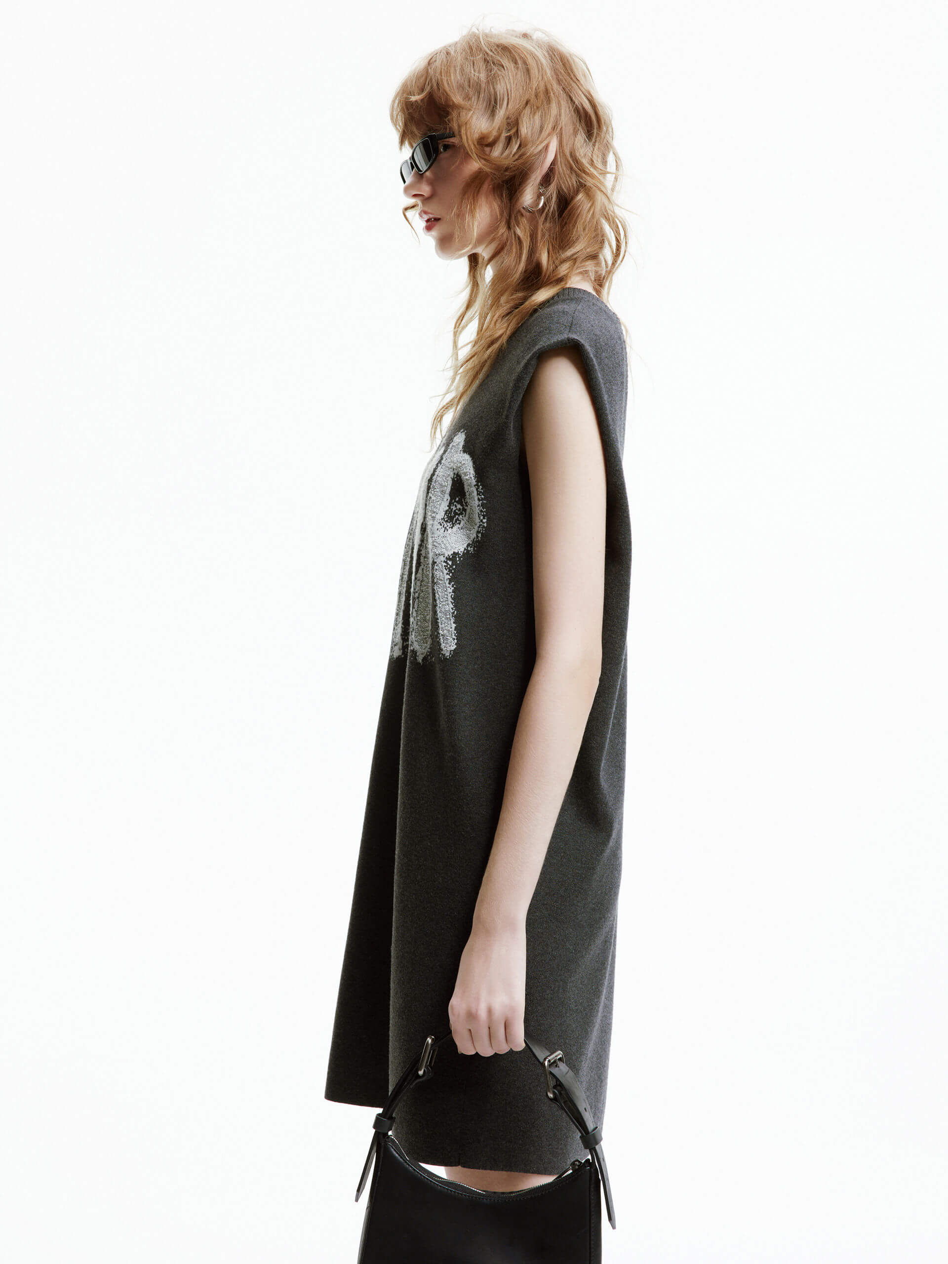 Letter Print Sleeveless Dress - Image 16