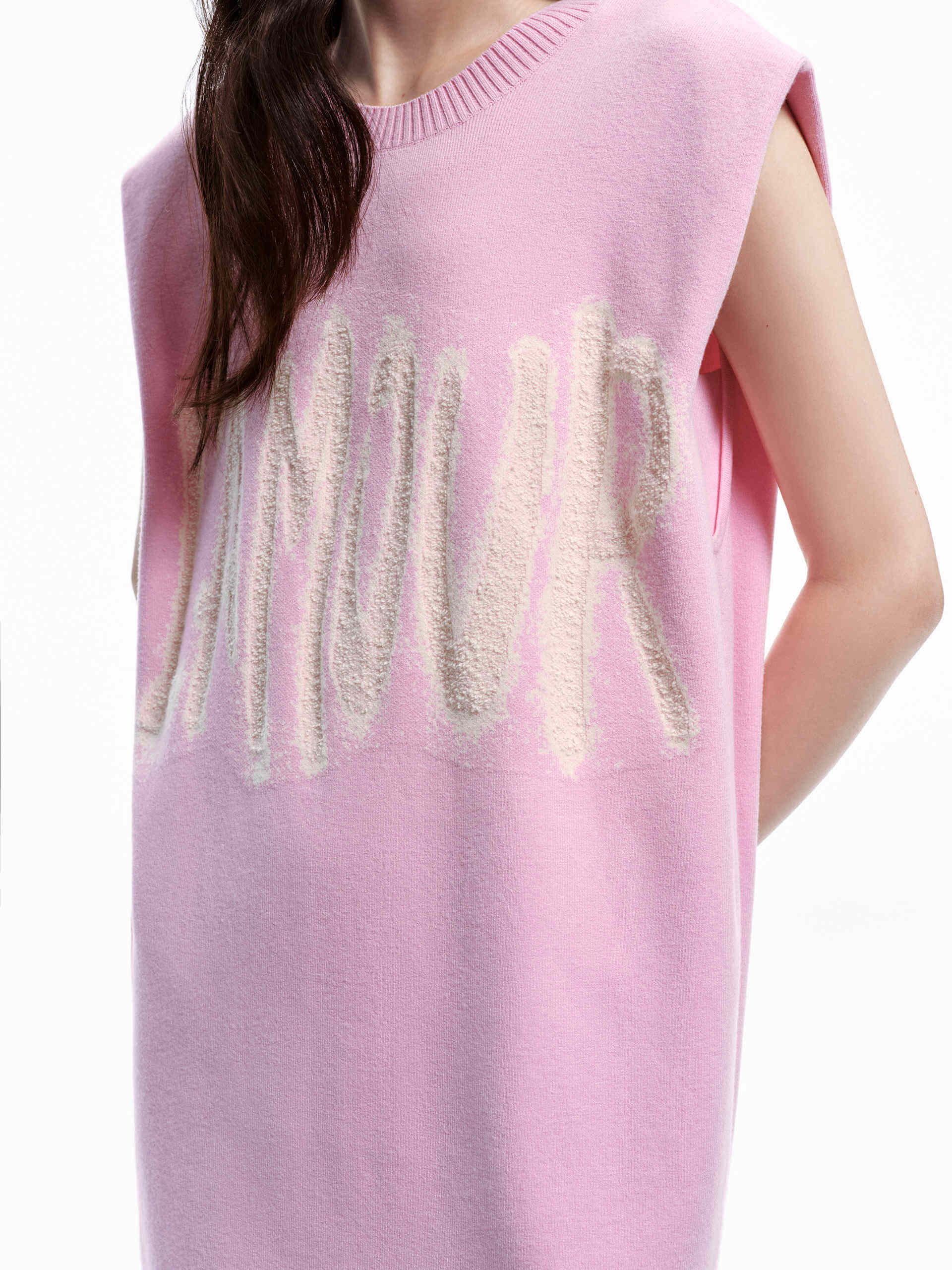 Letter Print Sleeveless Dress - Image 3