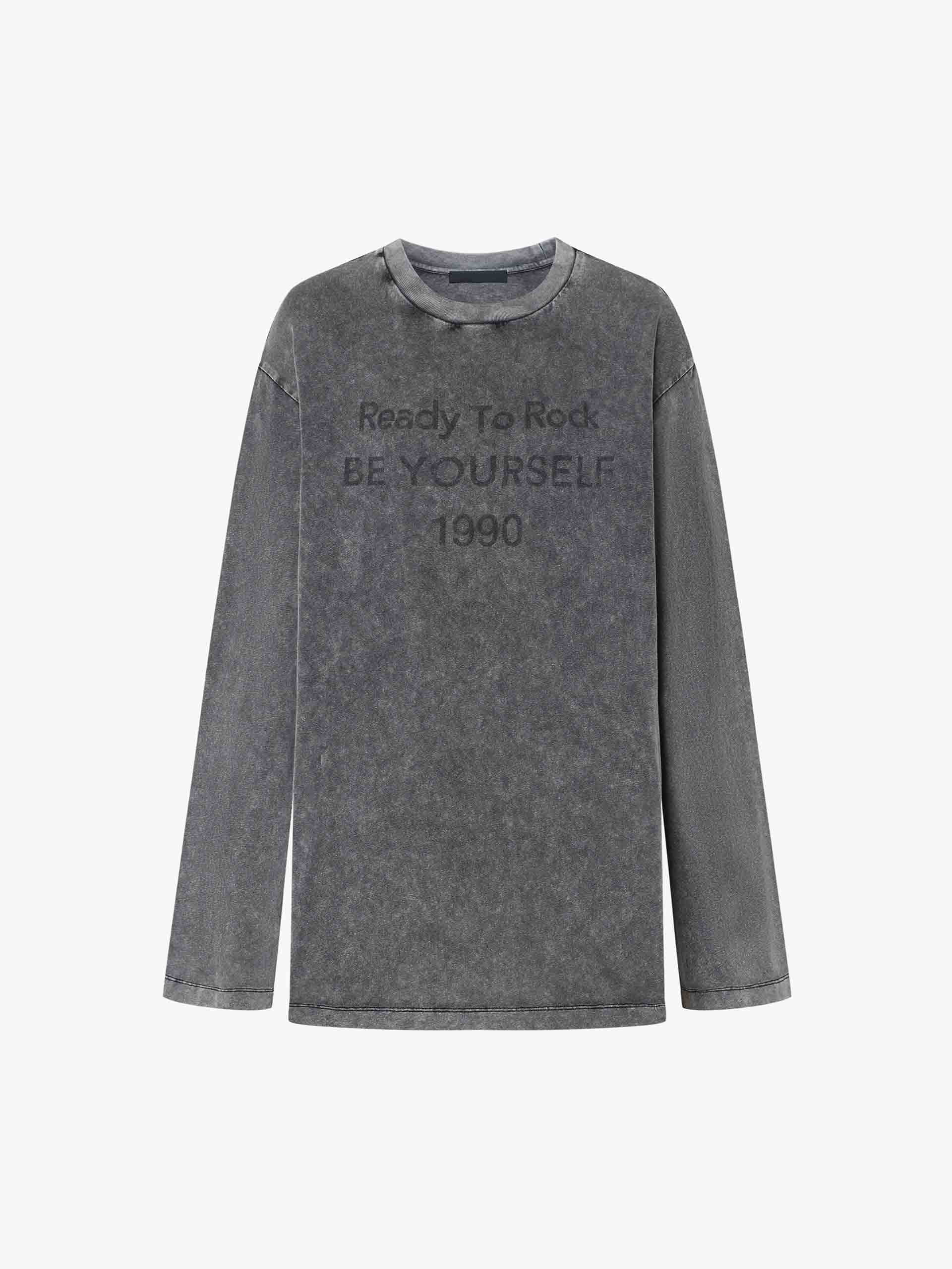 Distressed Letter Print Vintage T-shirt - Image 5