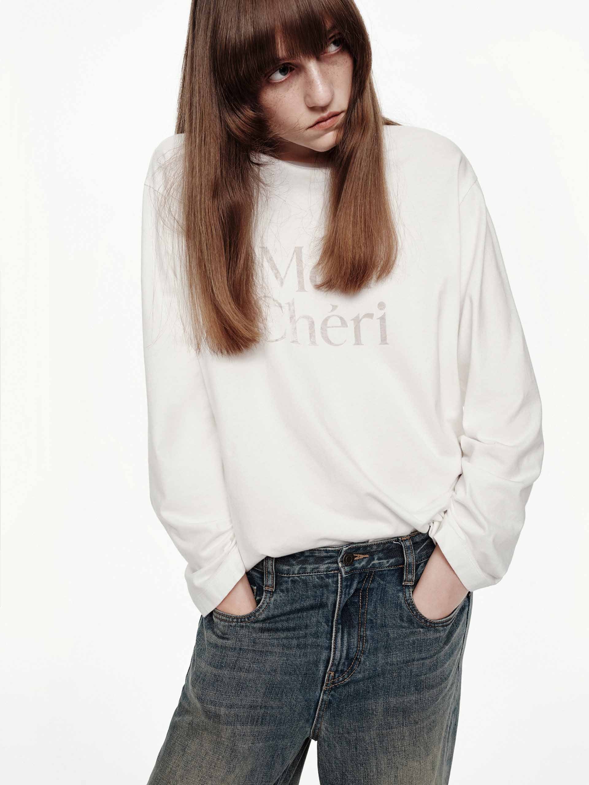 Letter Printed Cotton T-shirt - Image 8