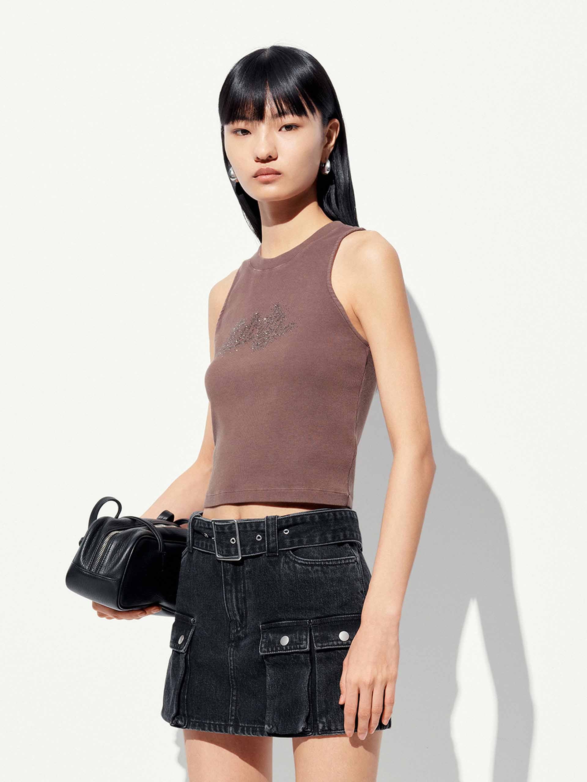 Letter Printed Tank Top - Image 11