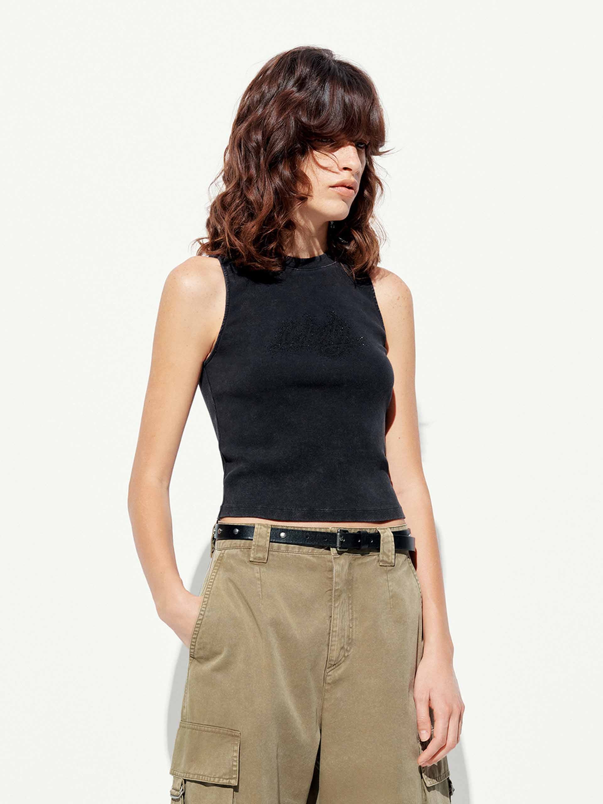Letter Printed Tank Top - Image 6