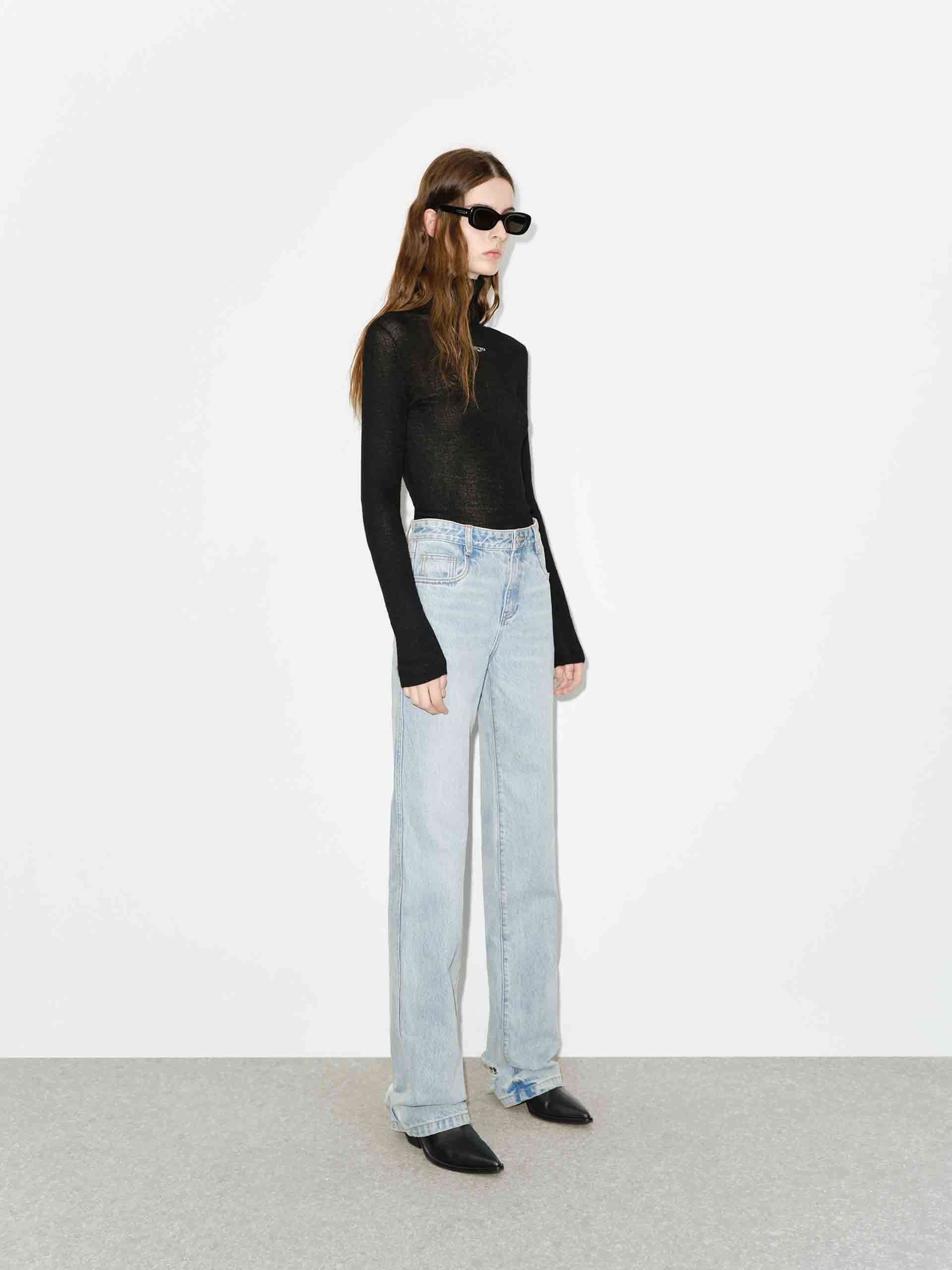 Light Blue Cotton Jeans - Image 7
