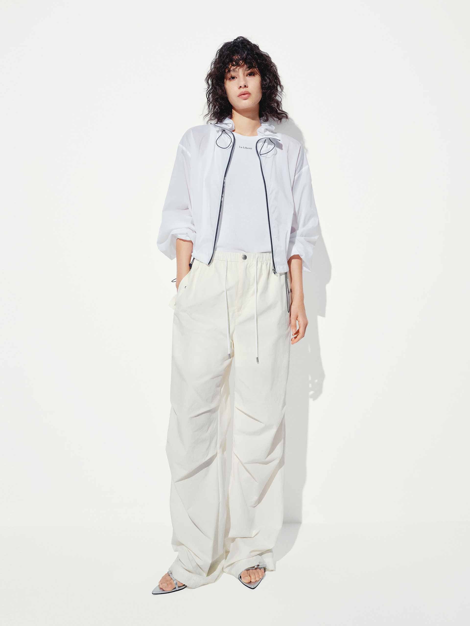 Lightweight Drawstring Cropped Jacket - Image 2