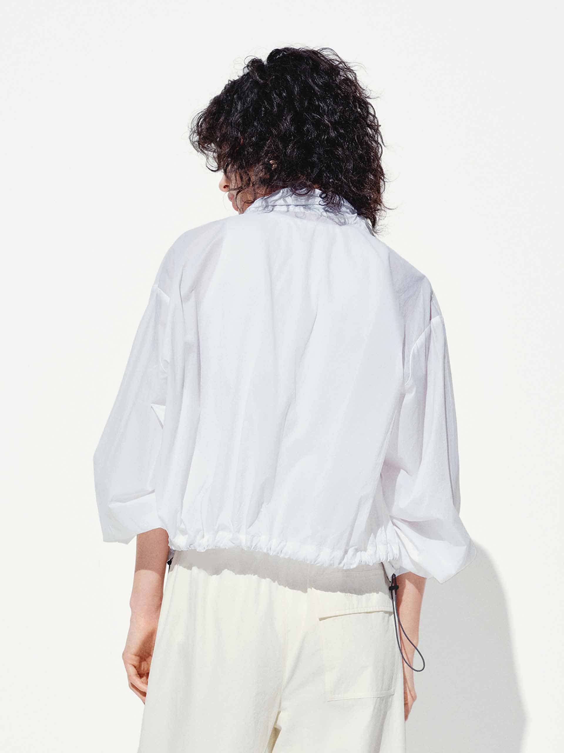 Lightweight Drawstring Cropped Jacket - Image 6