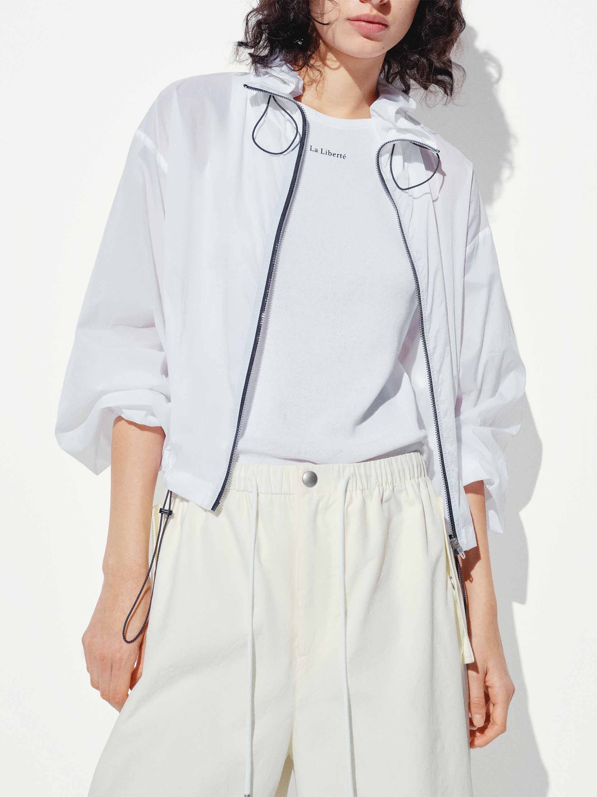 Lightweight Drawstring Cropped Jacket - Image 7