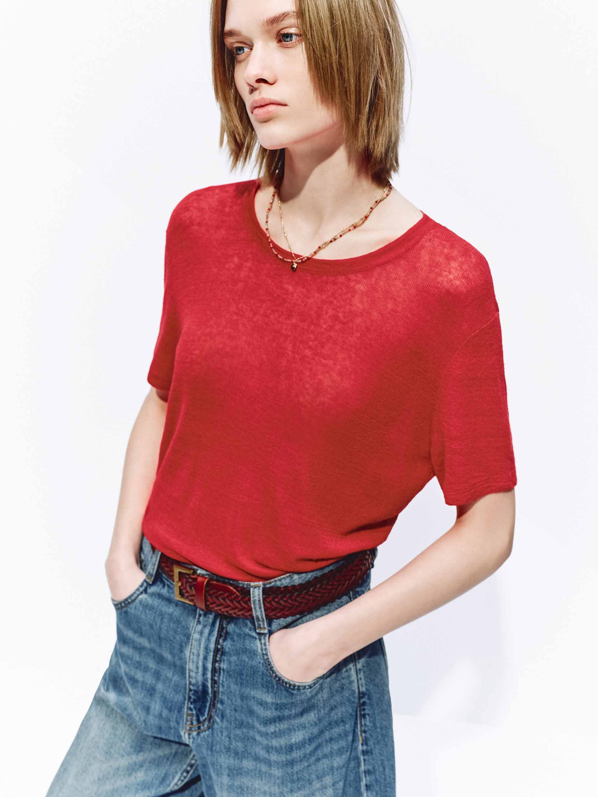 Lightweight Linen Knit Top - Image 11