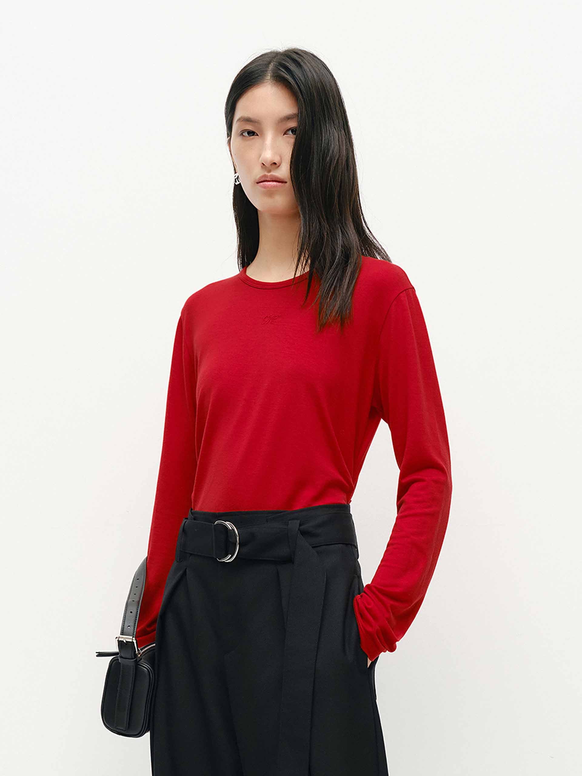 Lightweight Side Pleated T-shirt - Image 14