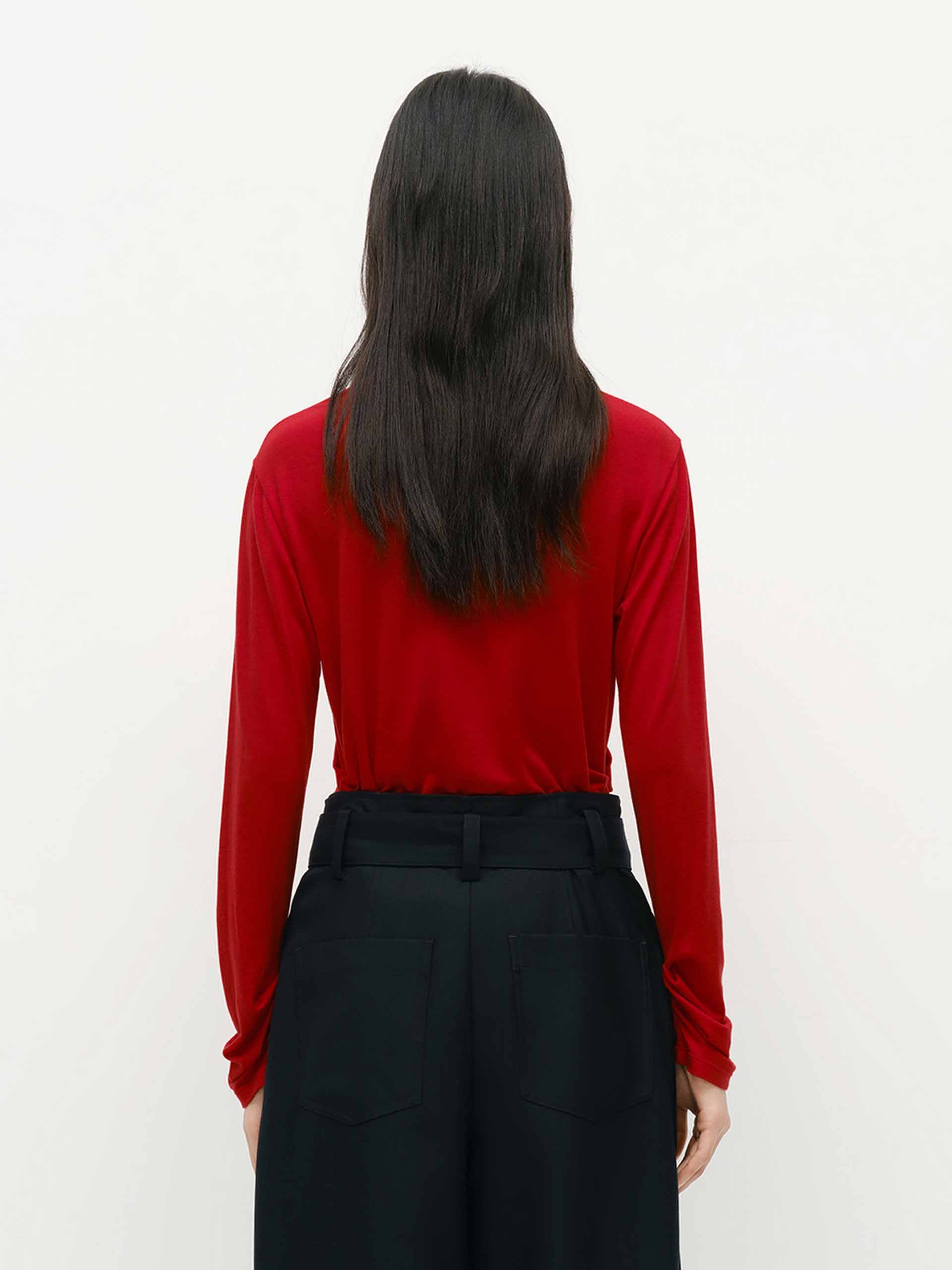 Lightweight Side Pleated T-shirt - Image 15