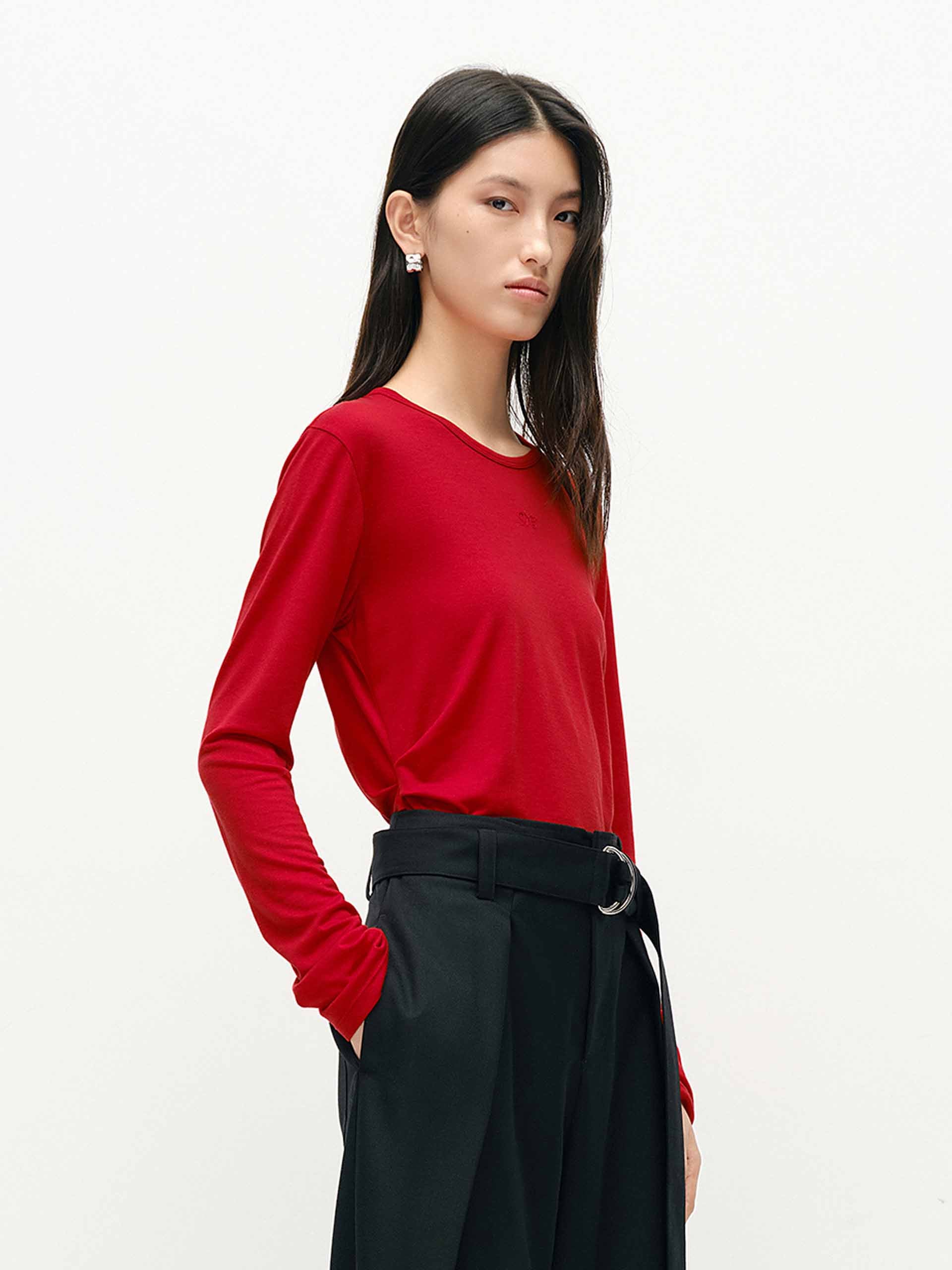 Lightweight Side Pleated T-shirt - Image 16