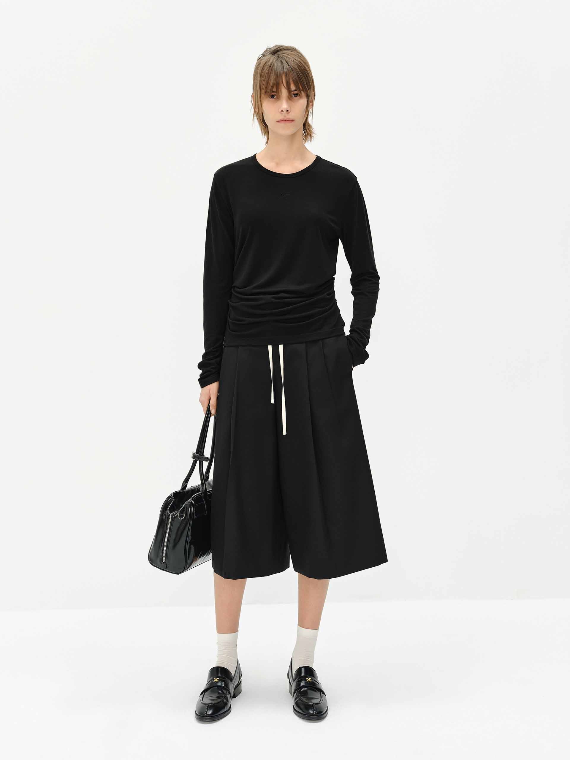 Lightweight Side Pleated T-shirt - Image 18