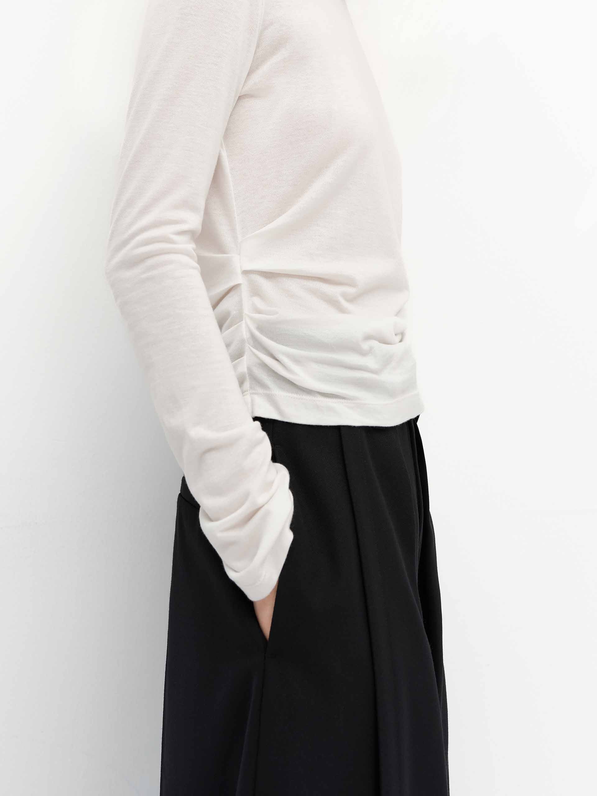 Lightweight Side Pleated T-shirt - Image 6