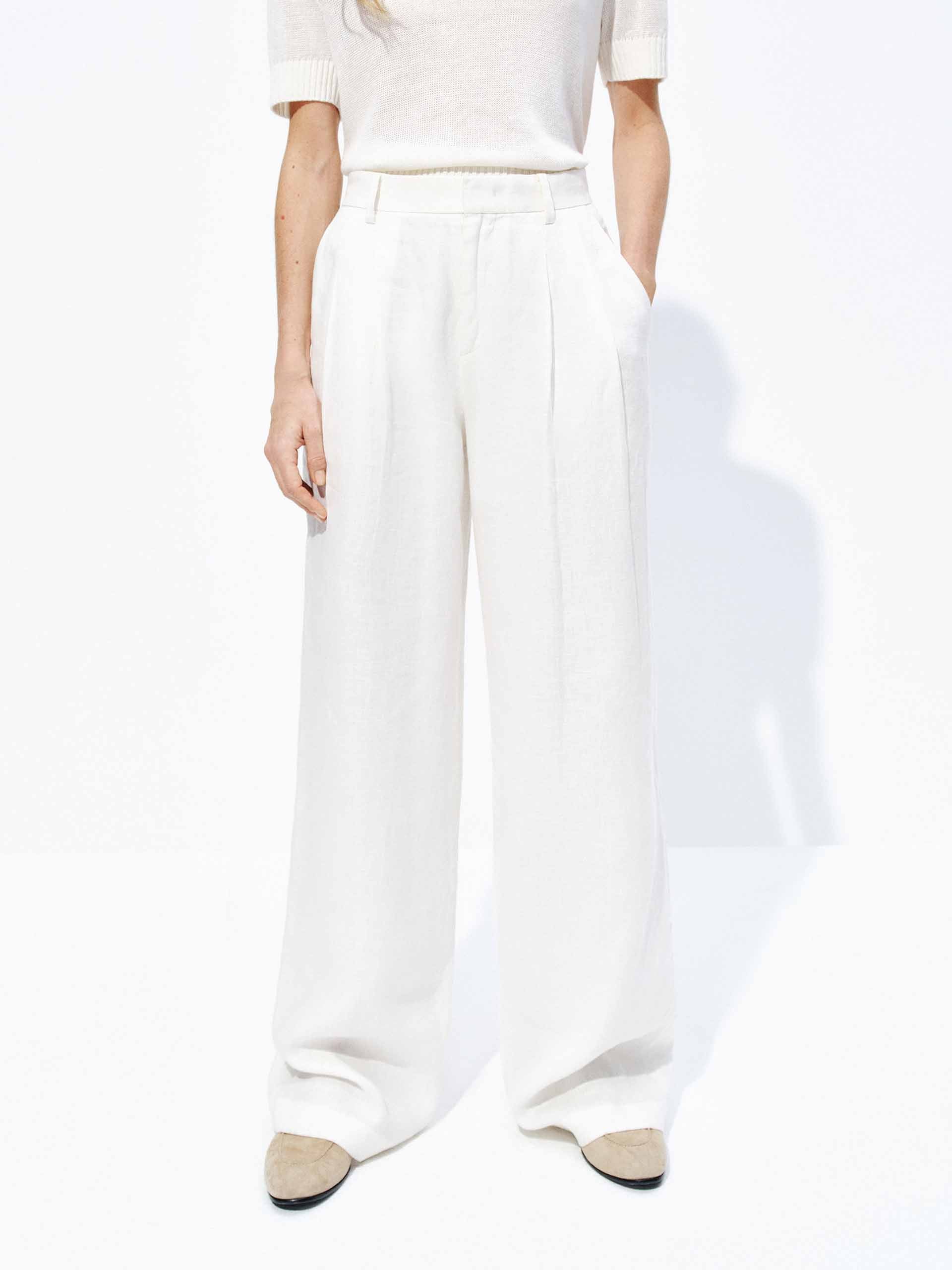 Lightweight Straight Linen Pants