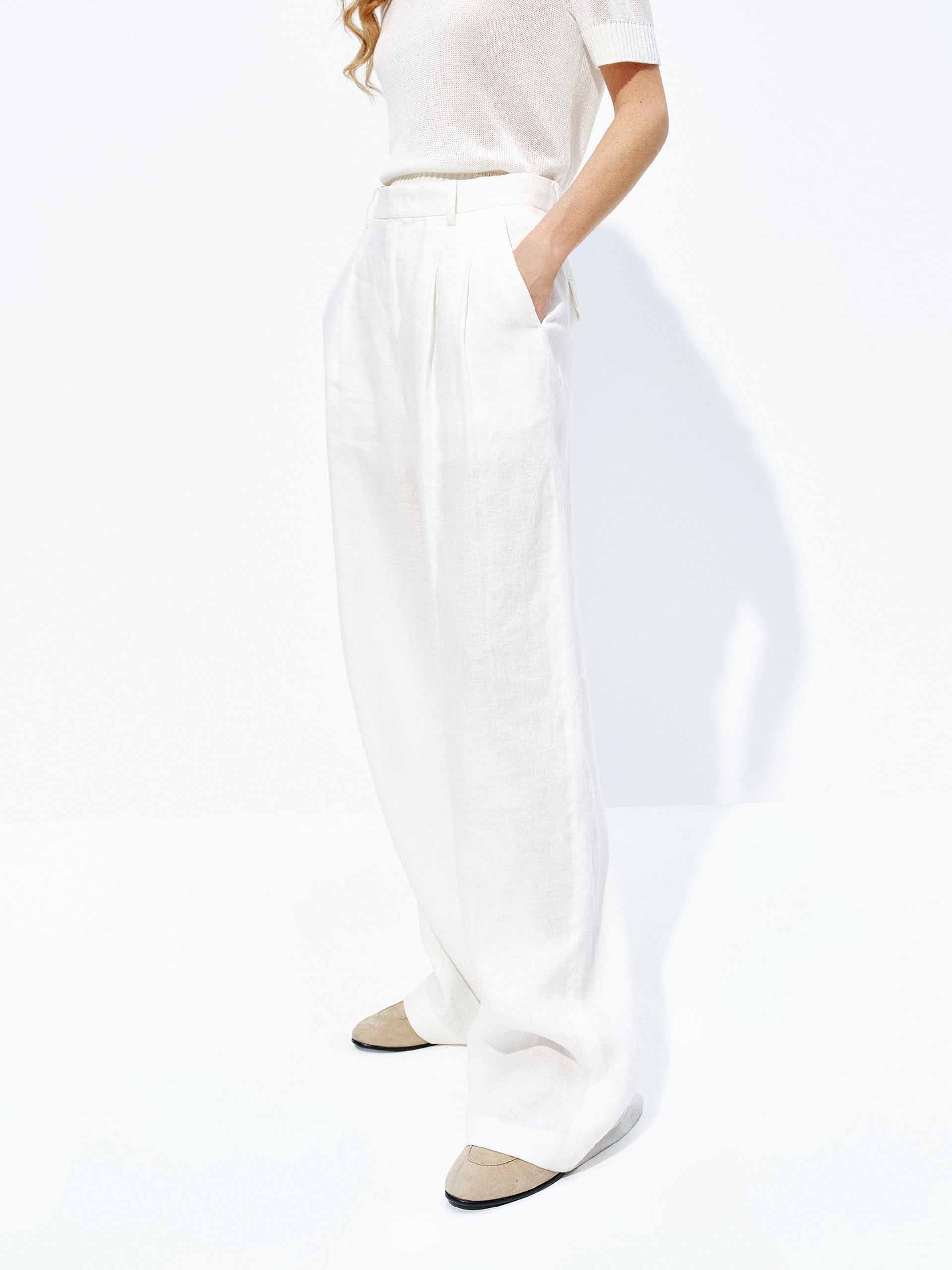 Lightweight Straight Linen Pants - Image 6