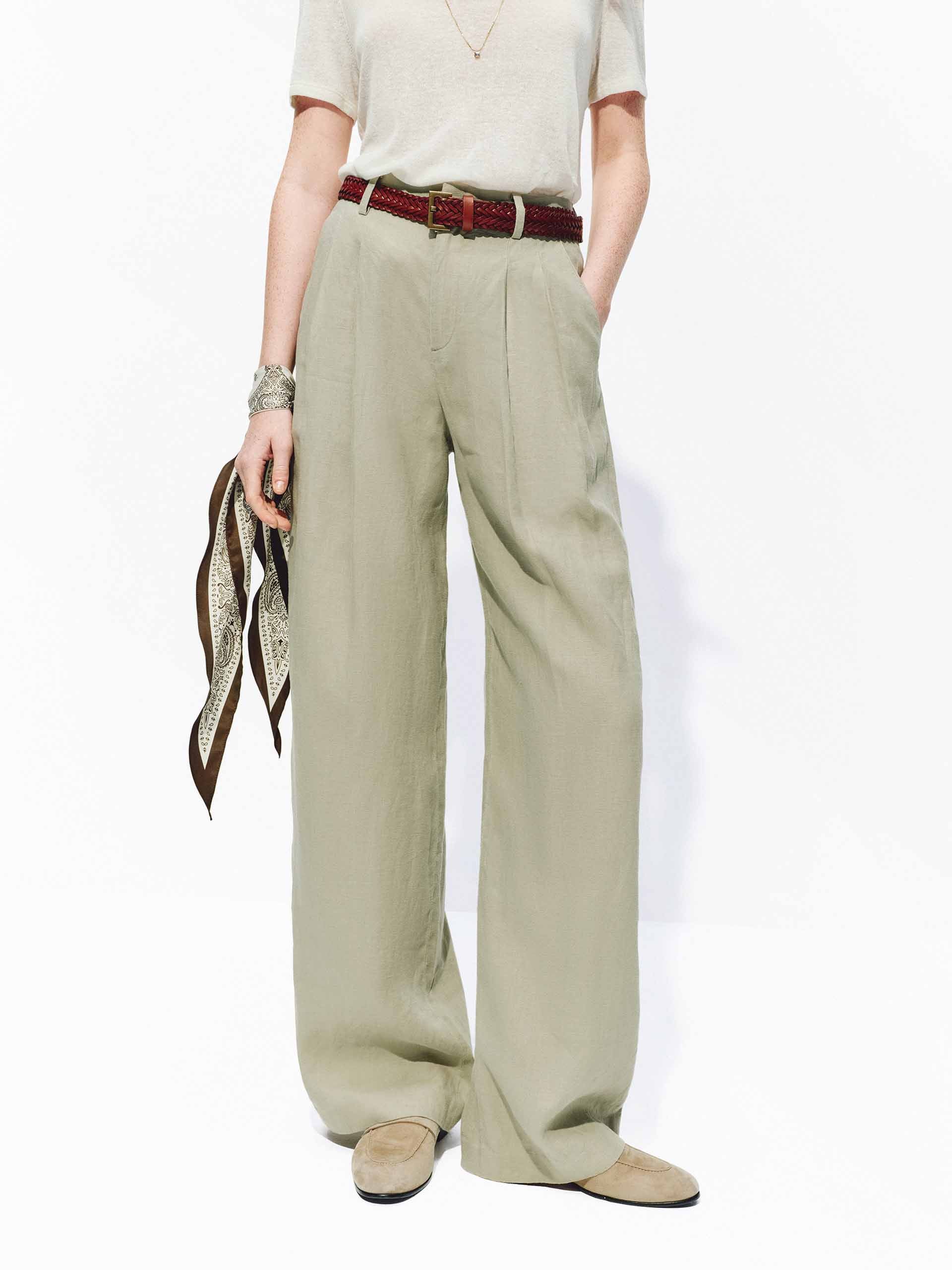 Lightweight Straight Linen Pants - Image 9