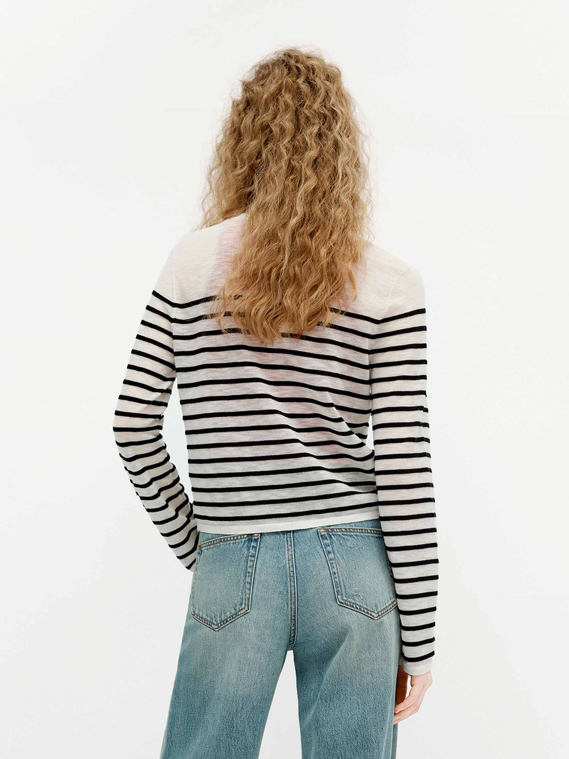Lightweight Striped Cardigan - Image 3