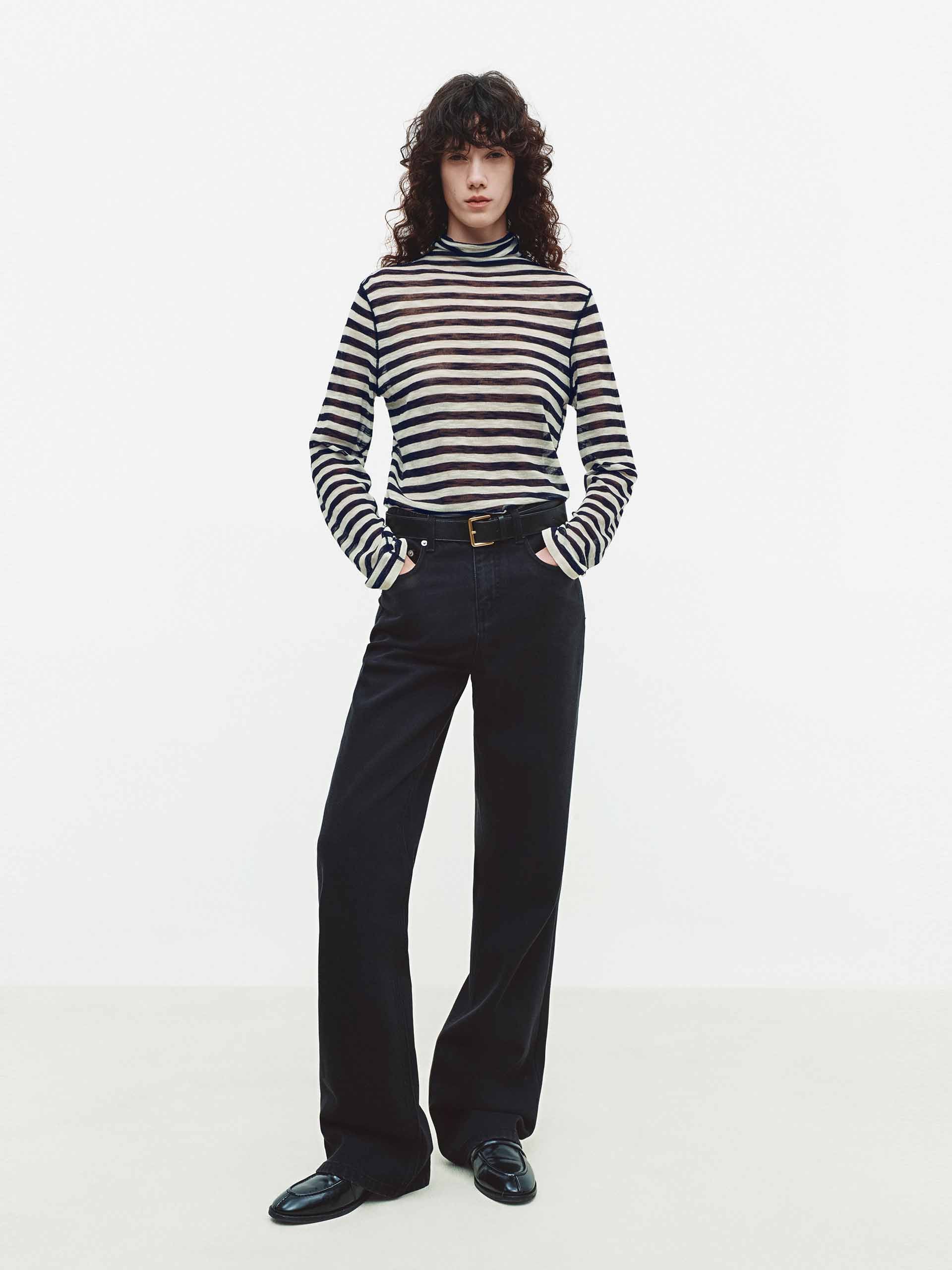 Lightweight Striped Knitted Top - Image 2