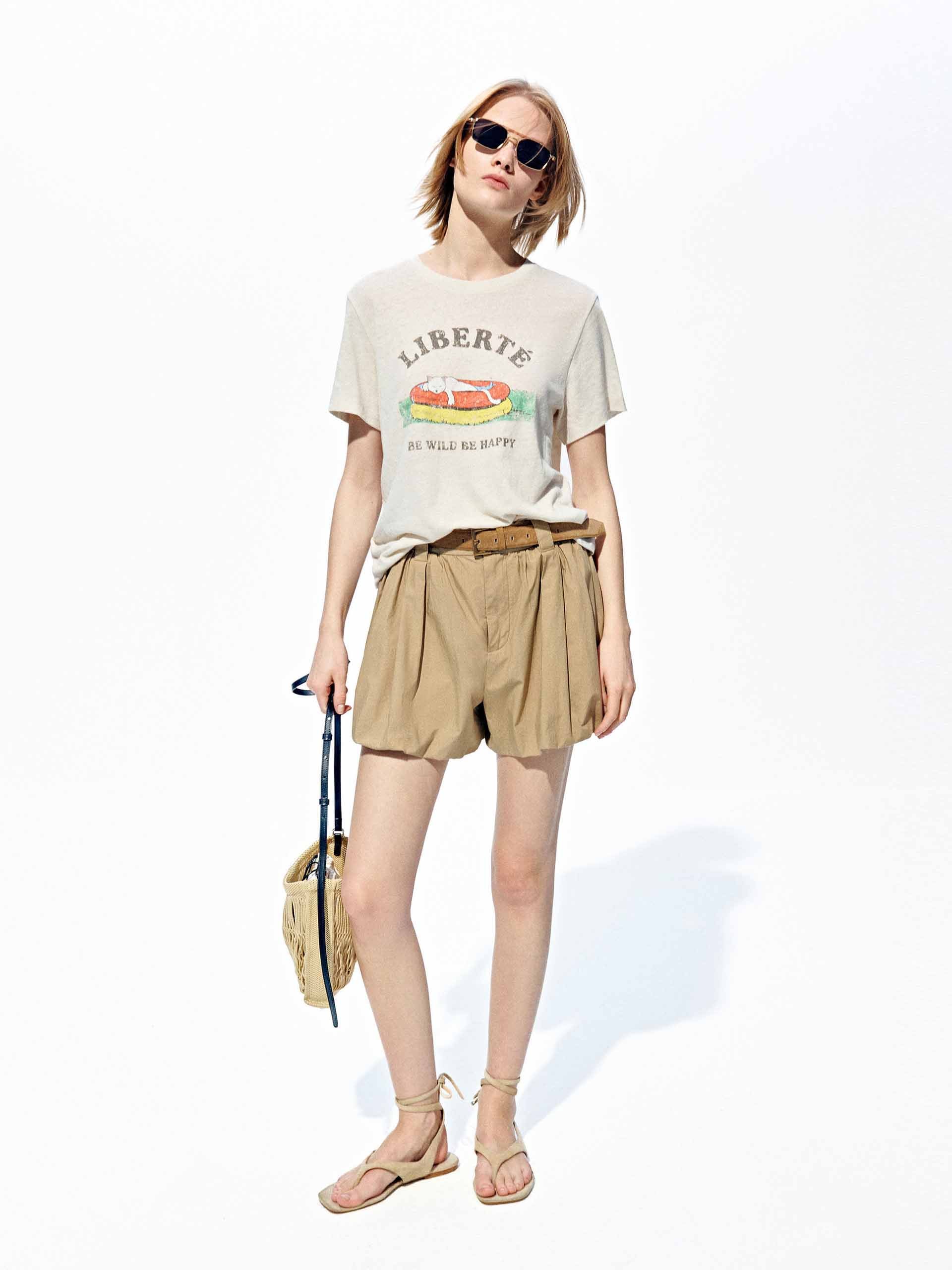 Linen Blend Cartoon T-shirt - Image 10