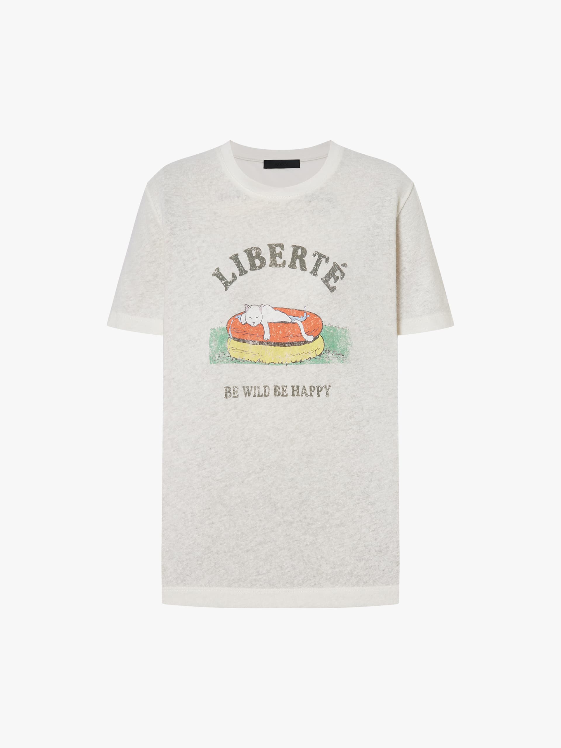 Linen Blend Cartoon T-shirt - Image 13