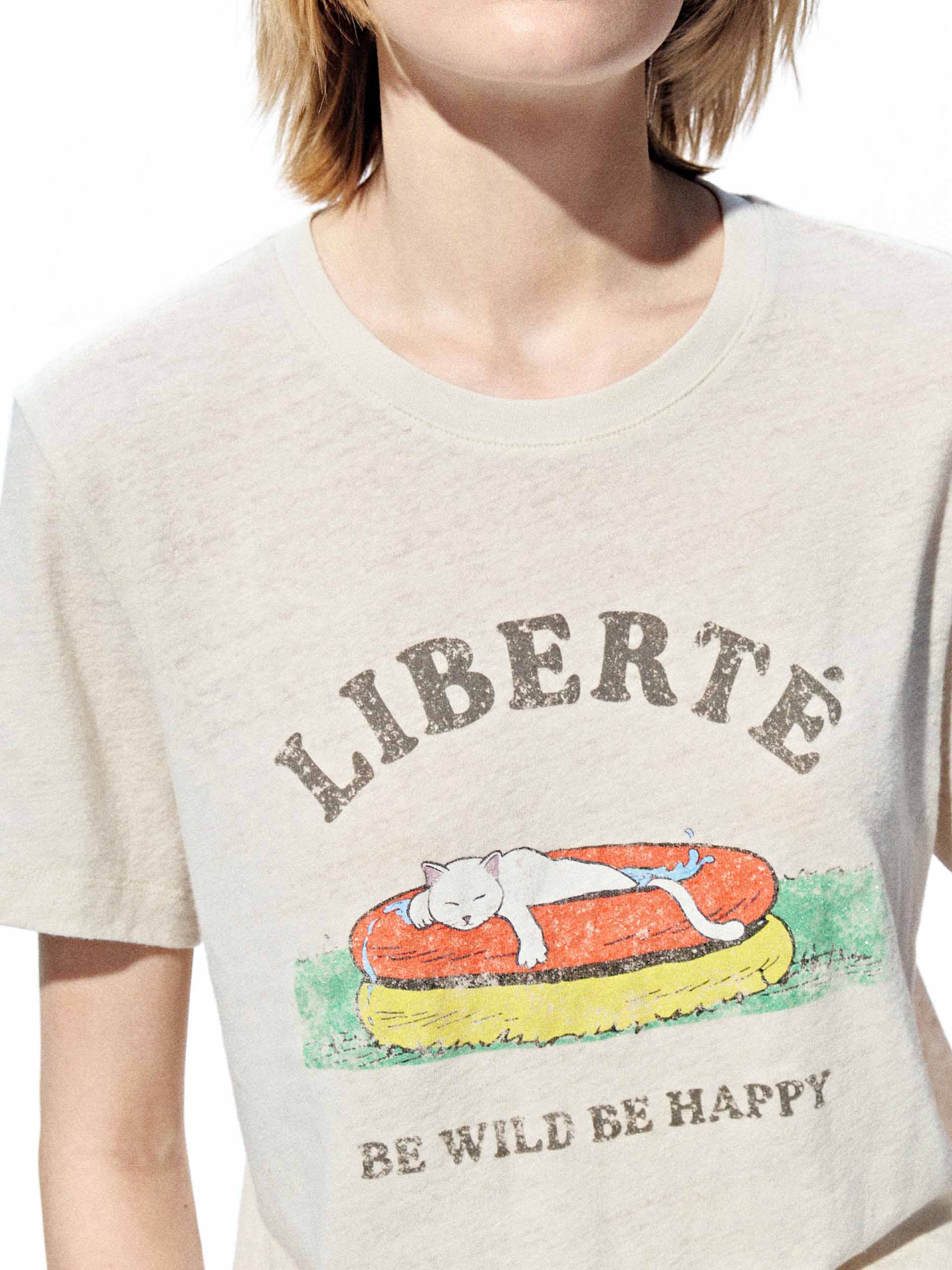 Linen Blend Cartoon T-shirt - Image 16