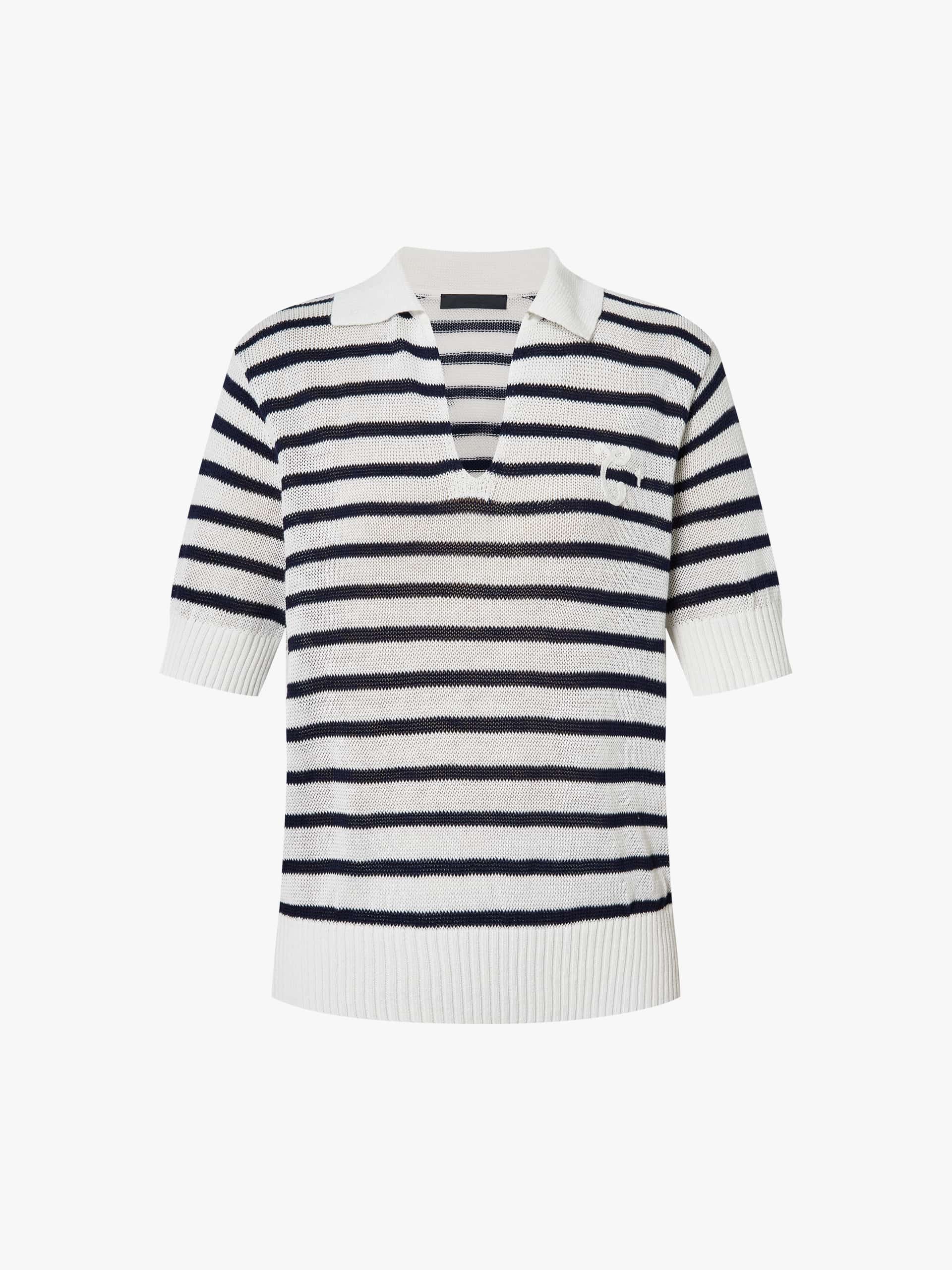 Linen Blend Collar Top - Image 5