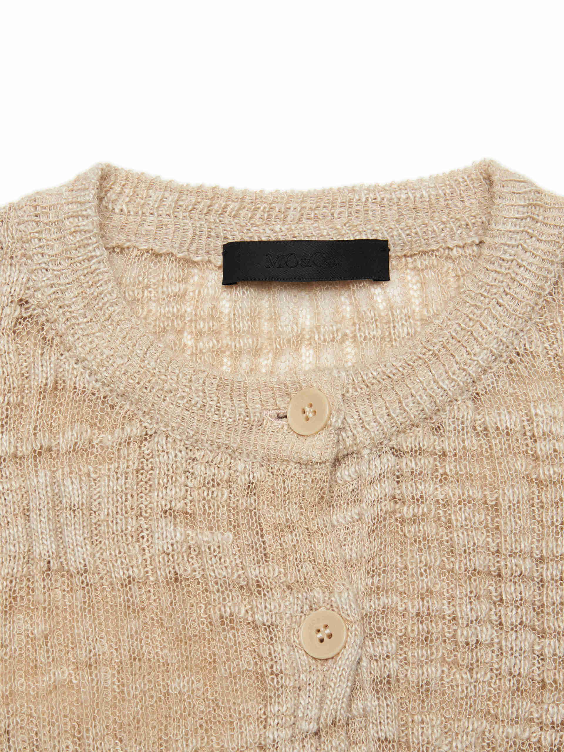 Linen Blend Knit Cardigan - Image 6