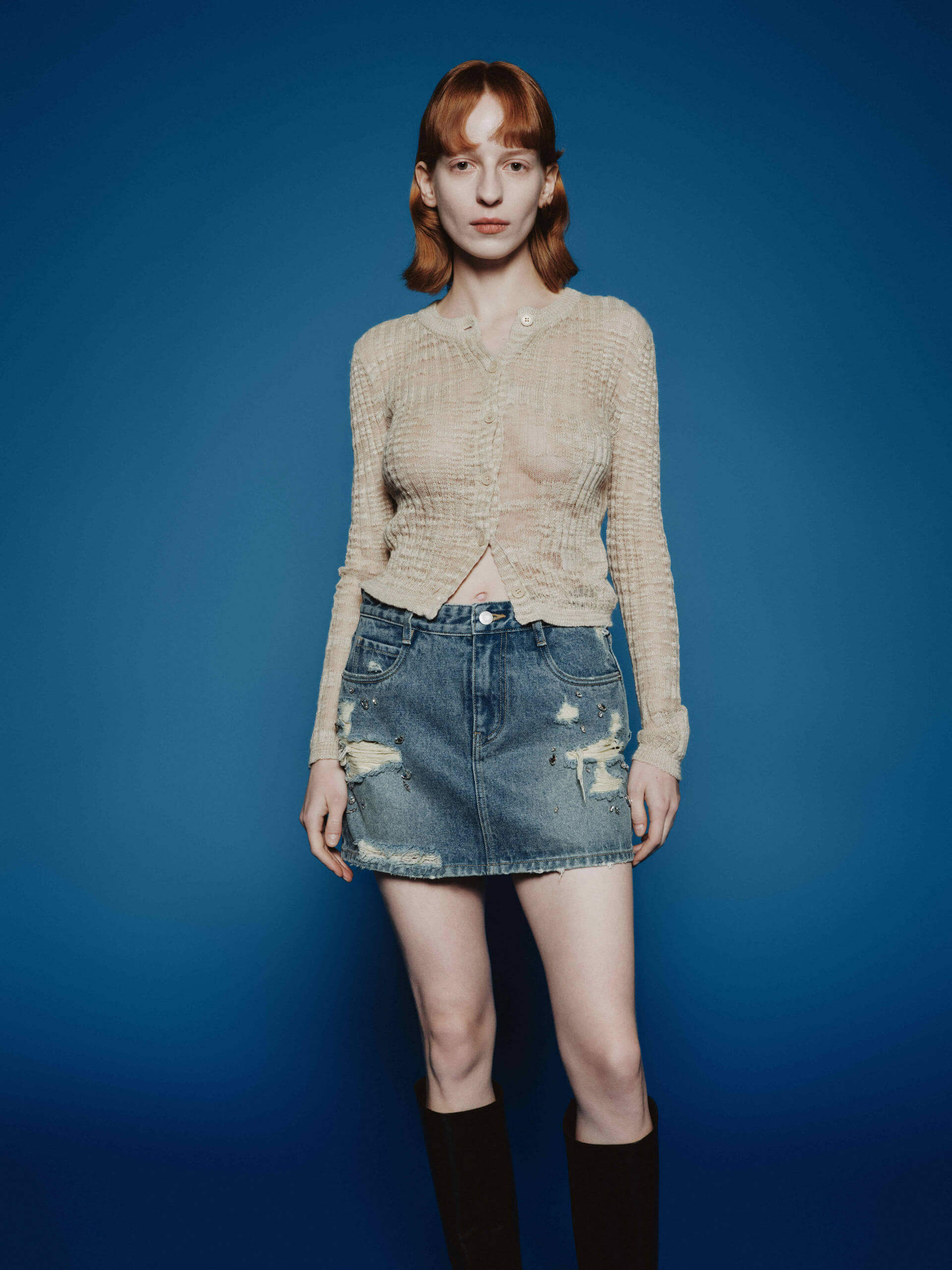 Linen Blend Knit Cardigan - Image 7