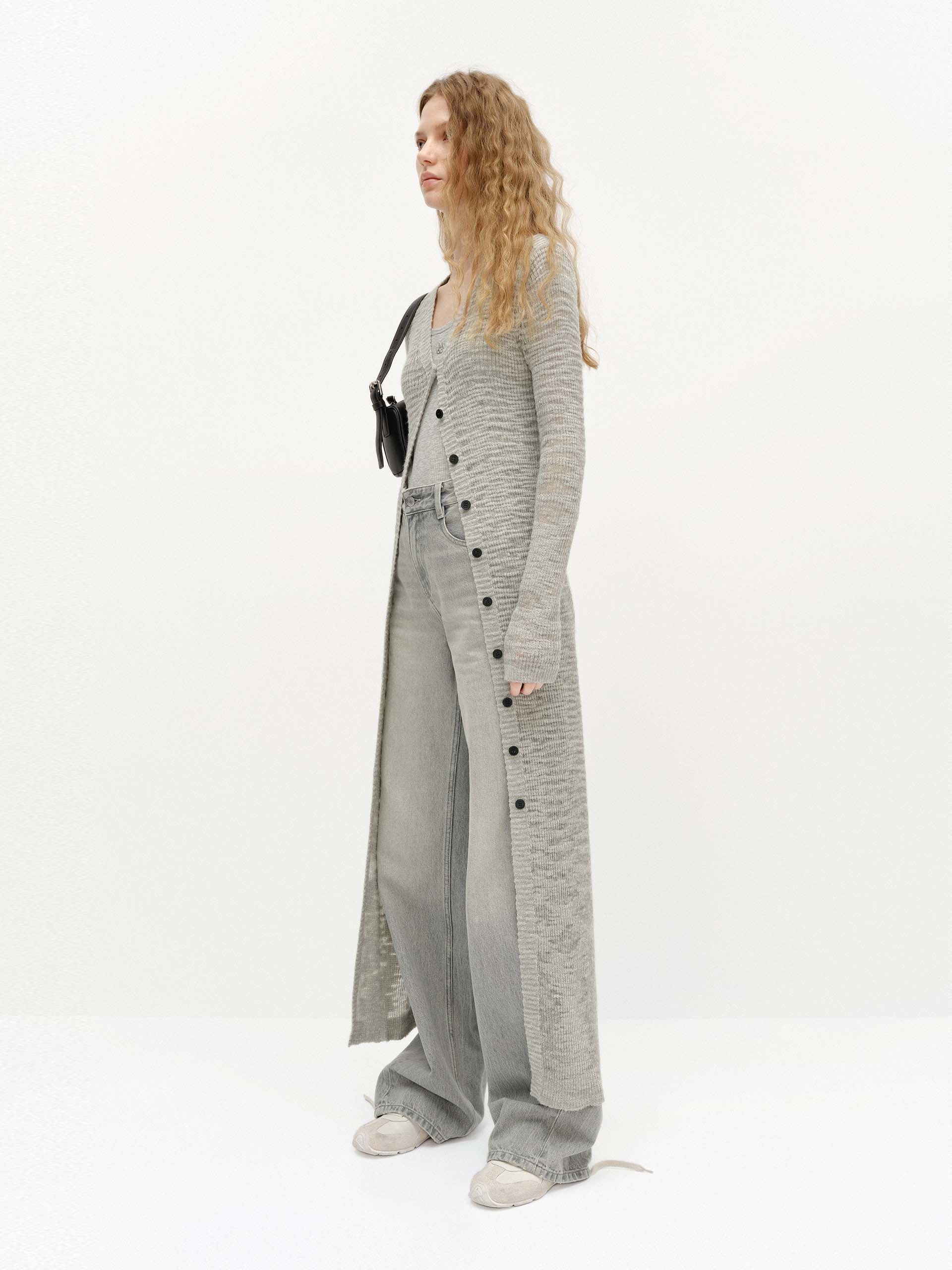 Linen Blend Long Cardigan - Image 11