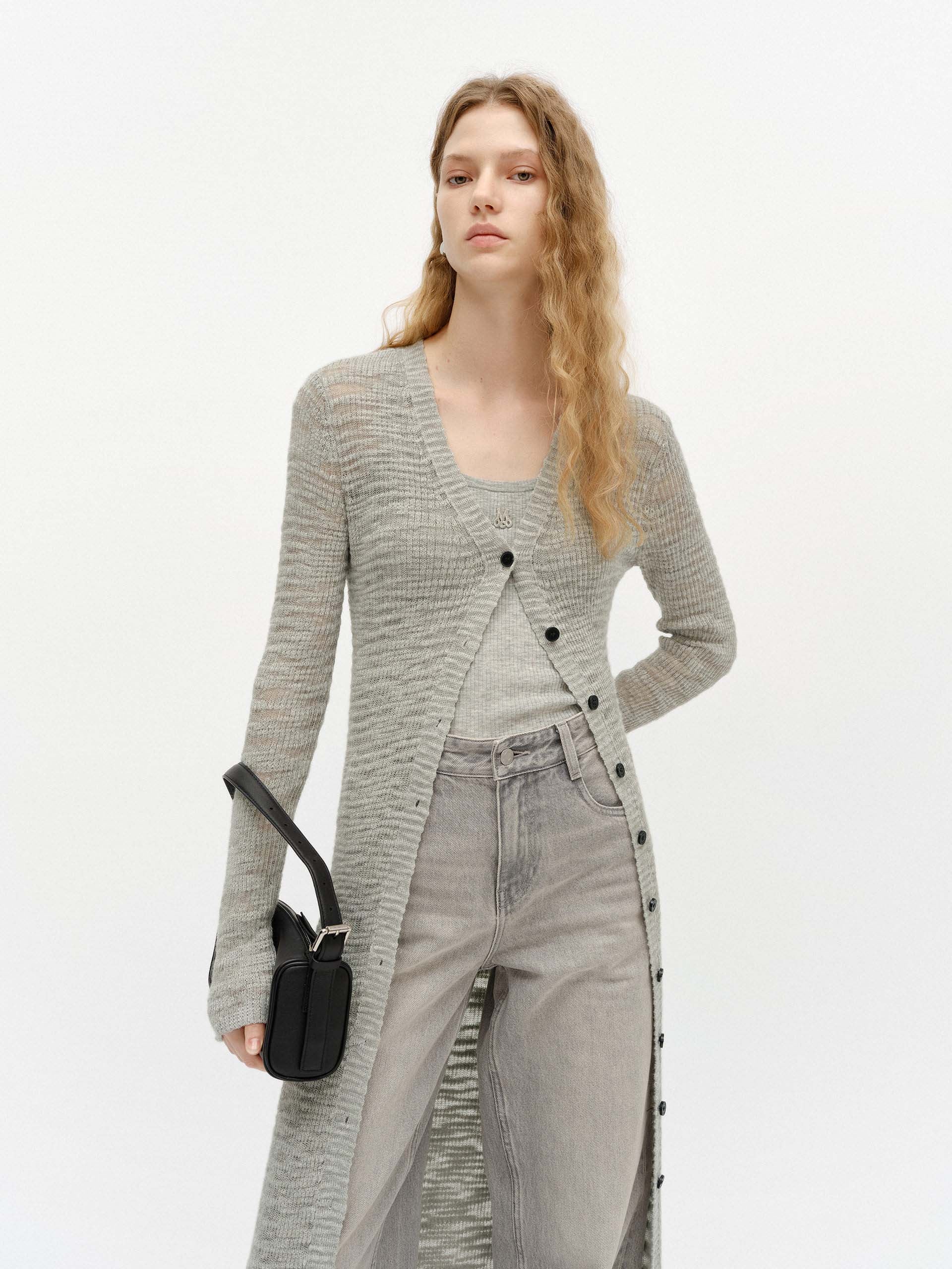 Linen Blend Long Cardigan - Image 12