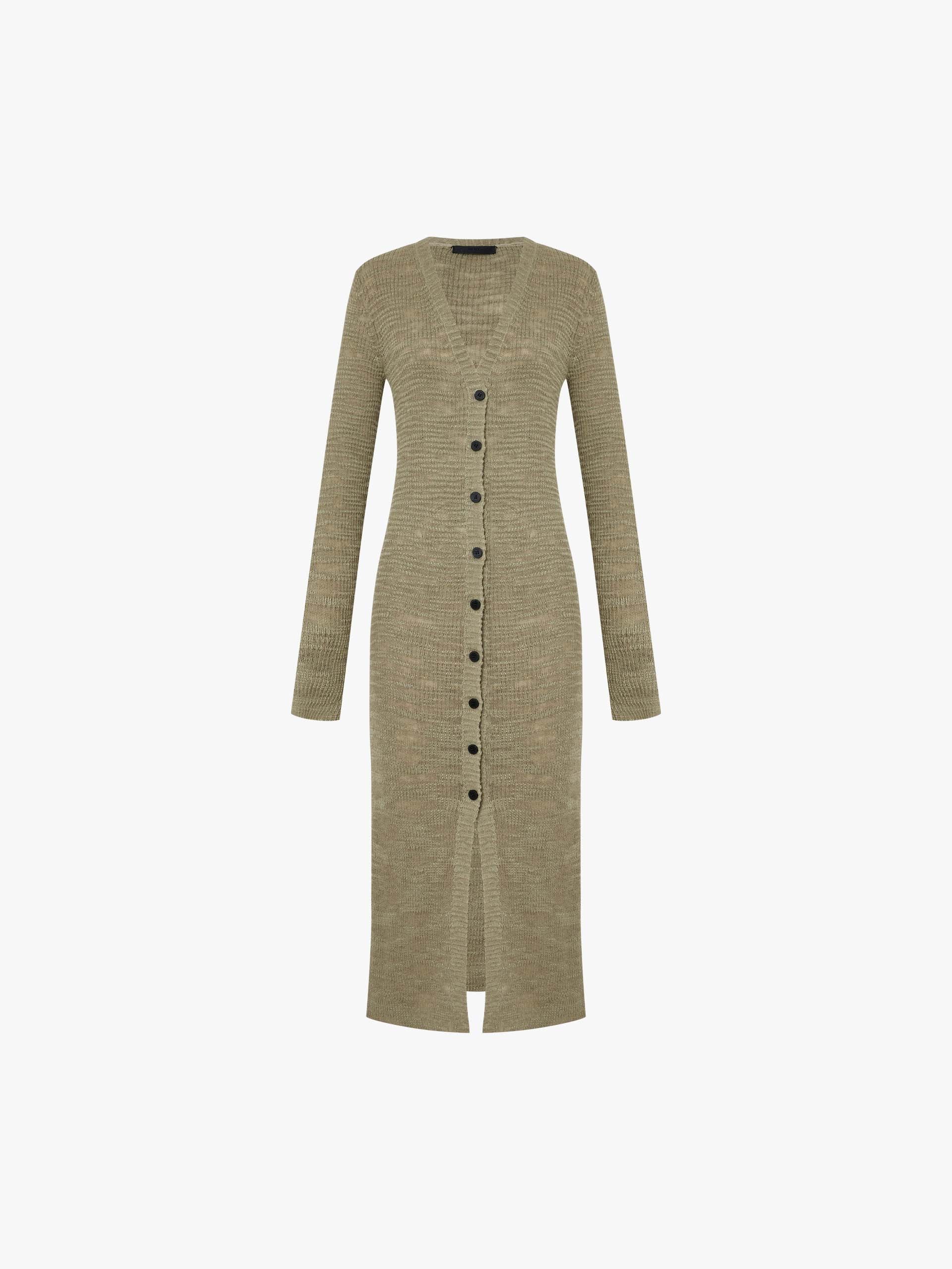 Linen Blend Long Cardigan - Image 5
