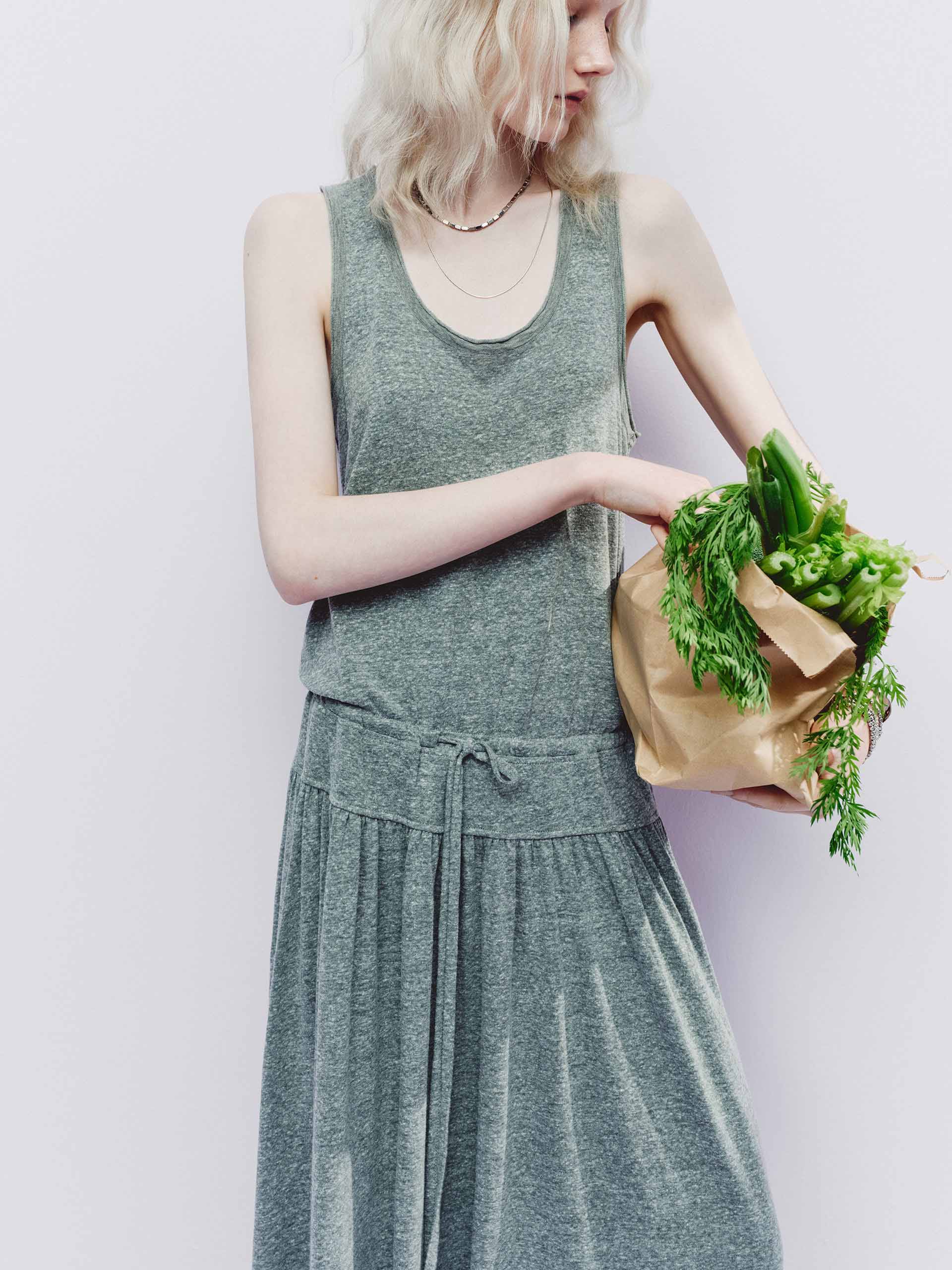 Linen Blend Maxi Tank Dress - Image 6