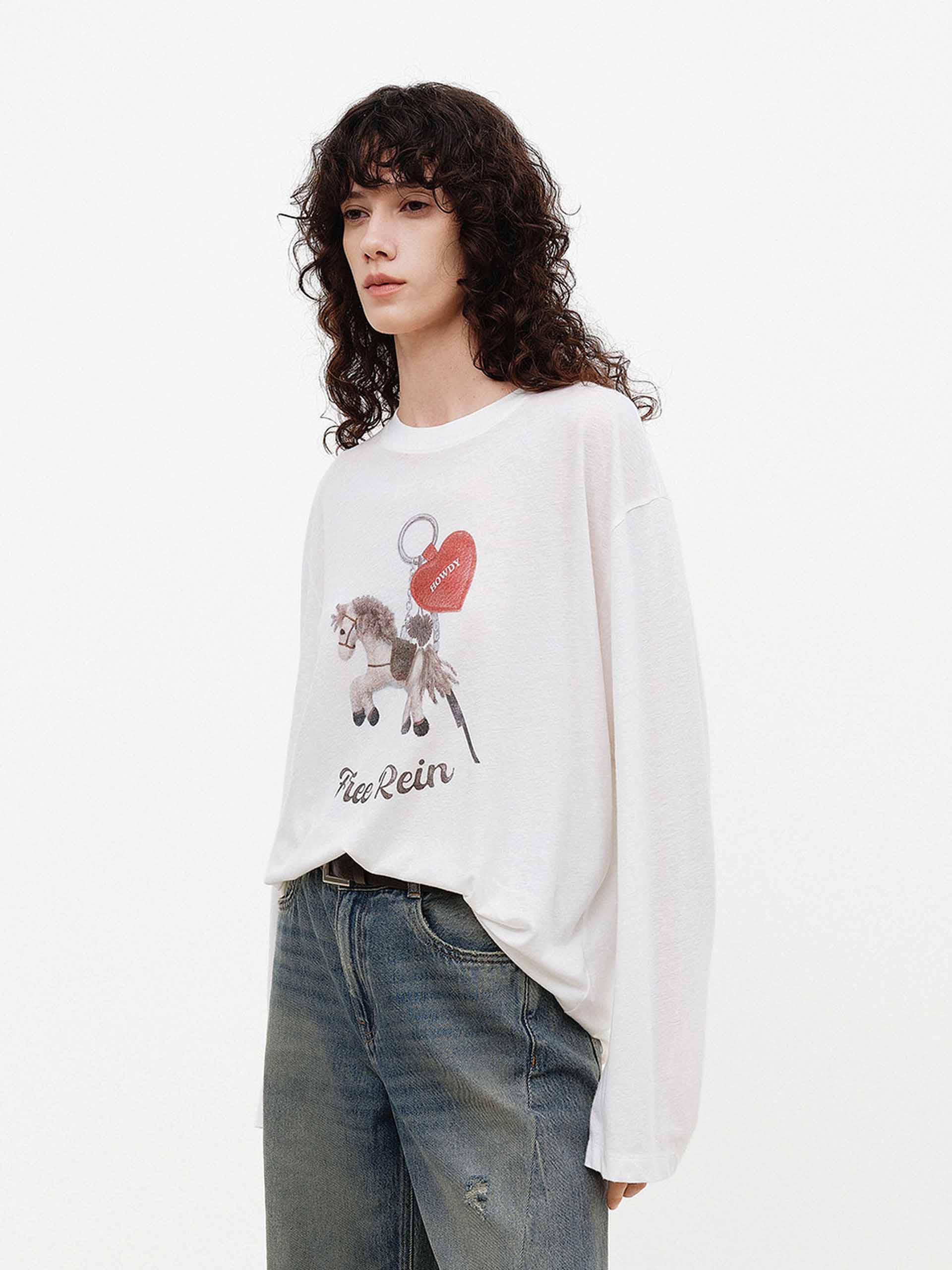 Linen Blend Print T-shirt - Image 7