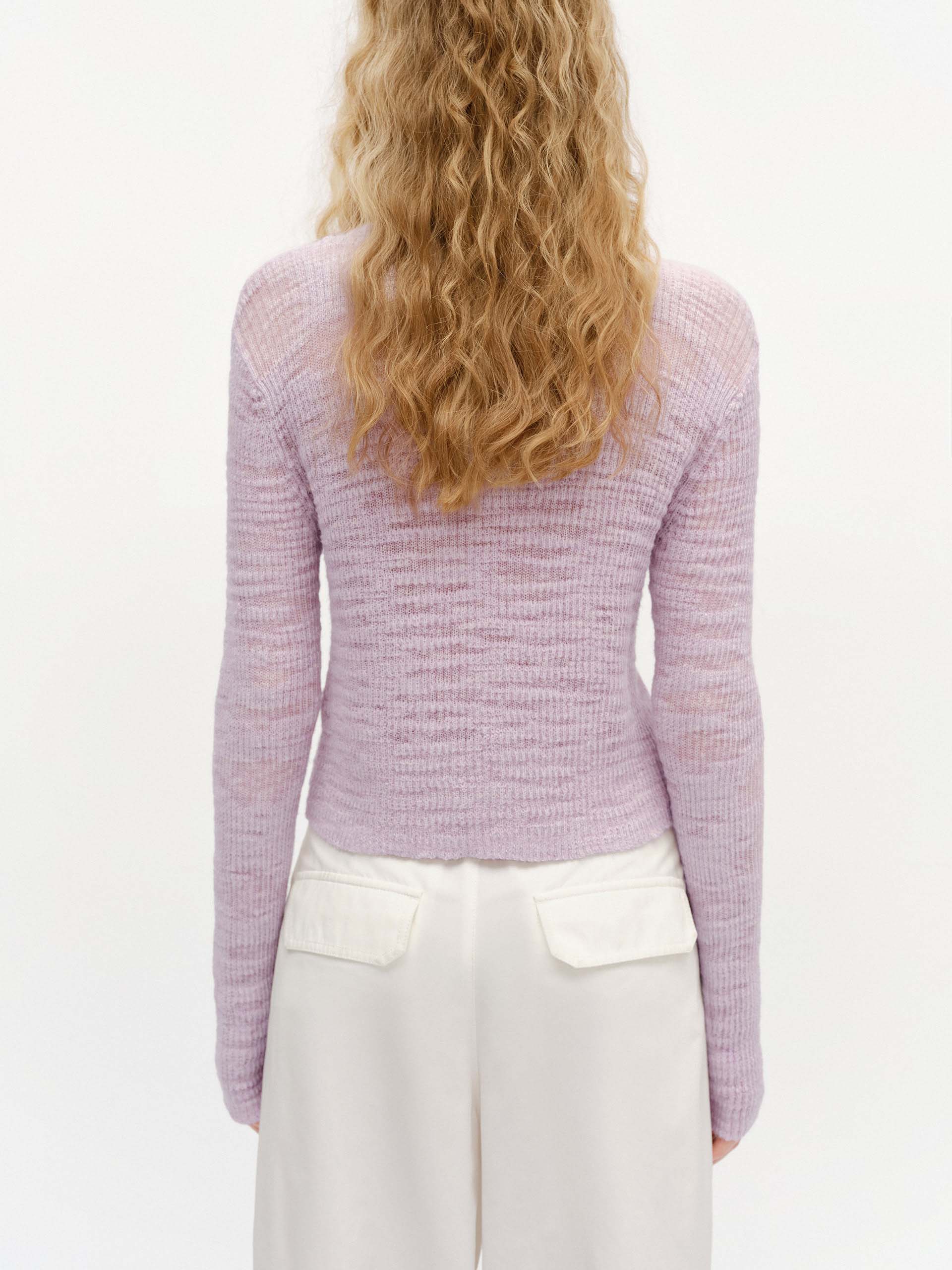Linen Blend Textured Cardigan - Image 3