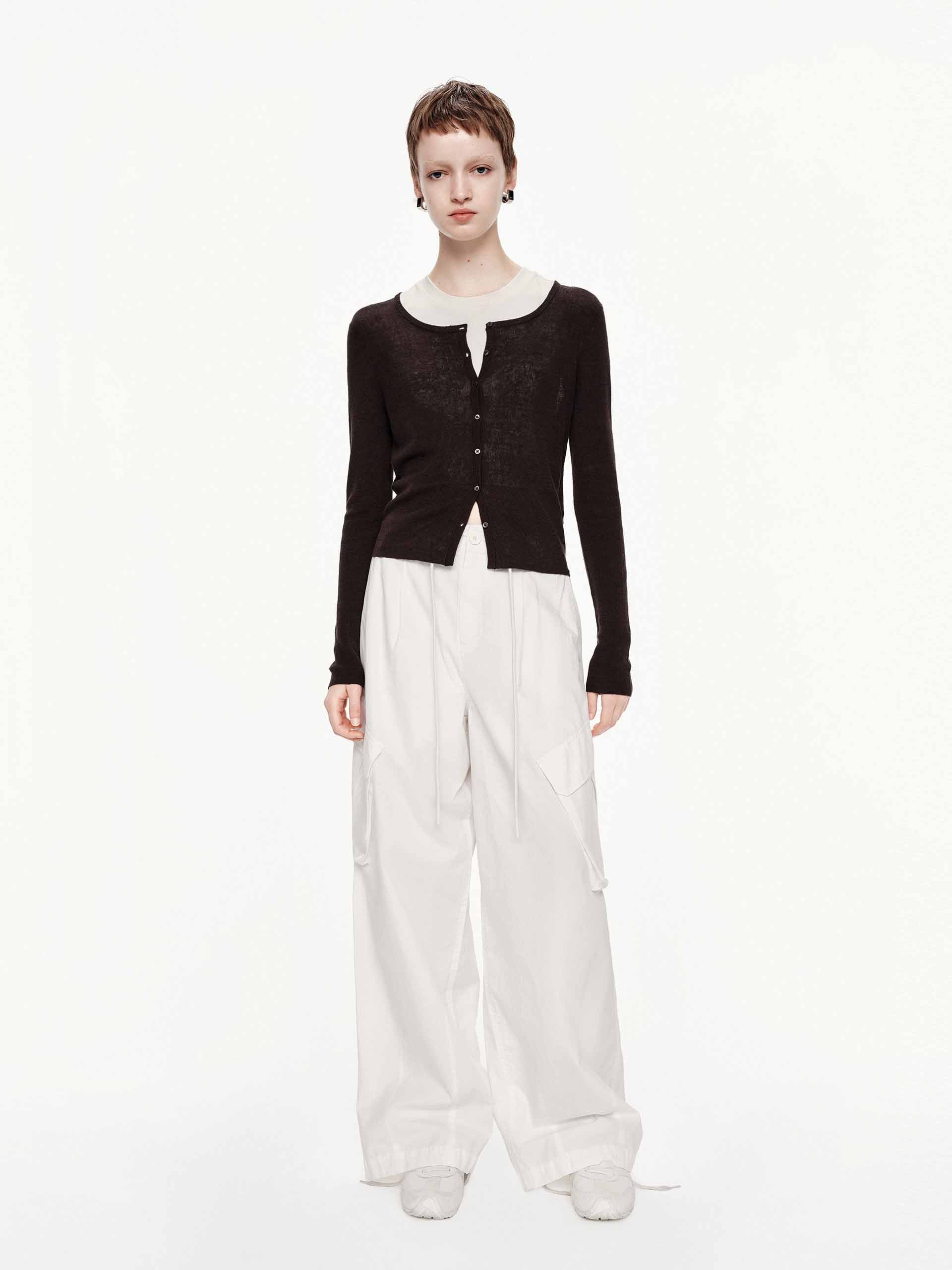 Linen Cotton Button Cardigan - Image 10