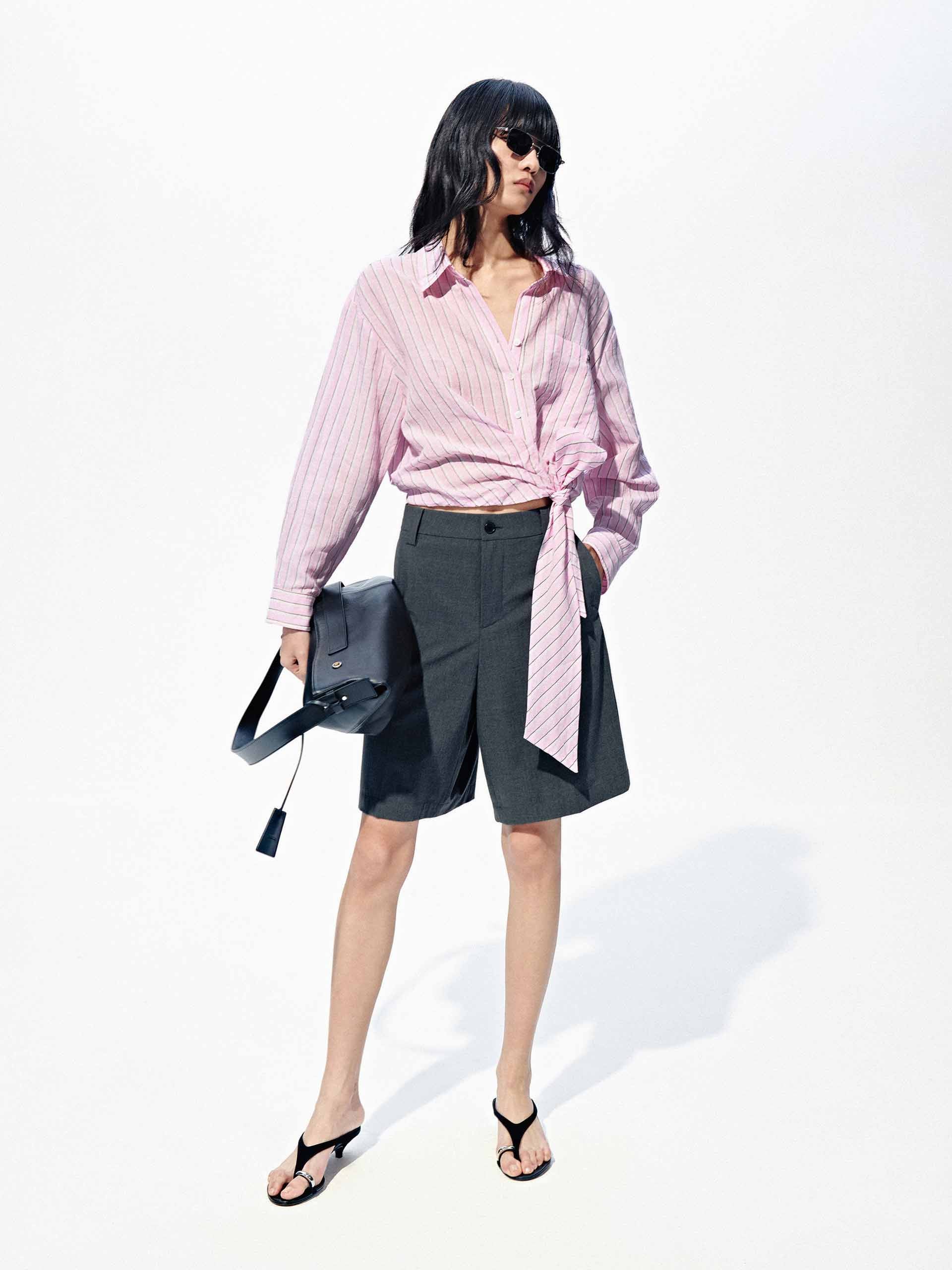 Linen Cotton Cropped Top - Image 2