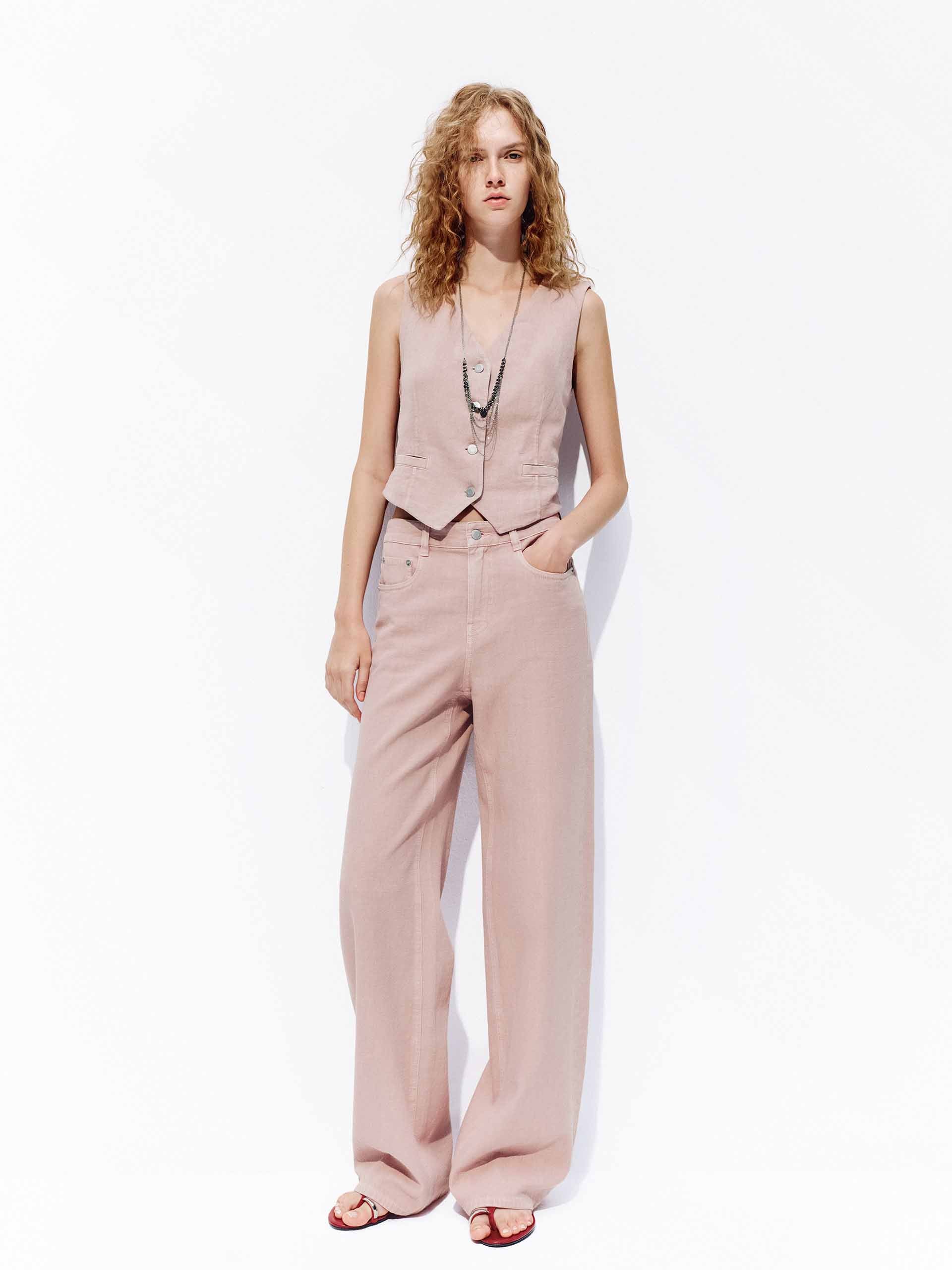 Linen Cotton Straight Leg Jeans - Image 2