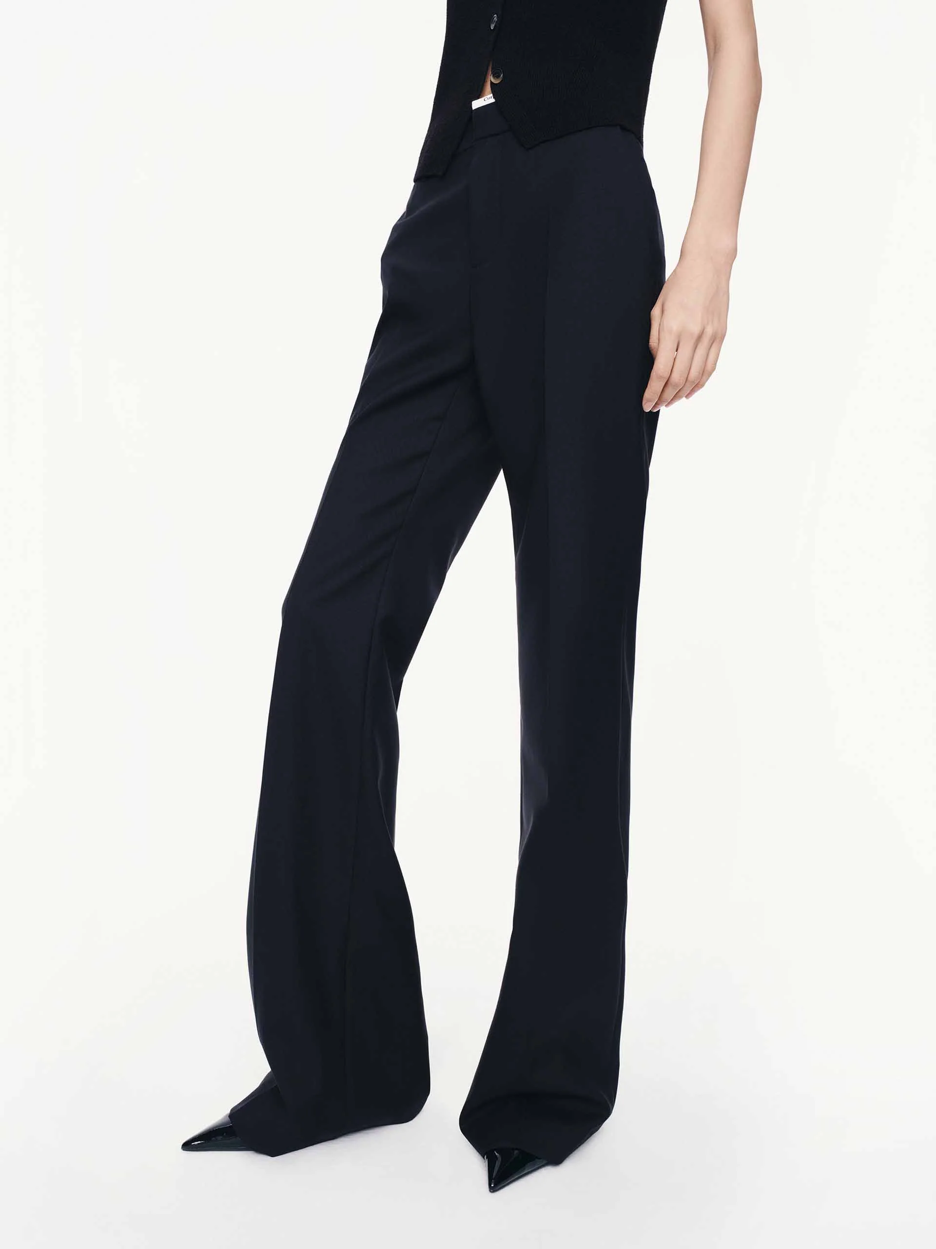 Logo Waistband Flared Trousers - Image 3