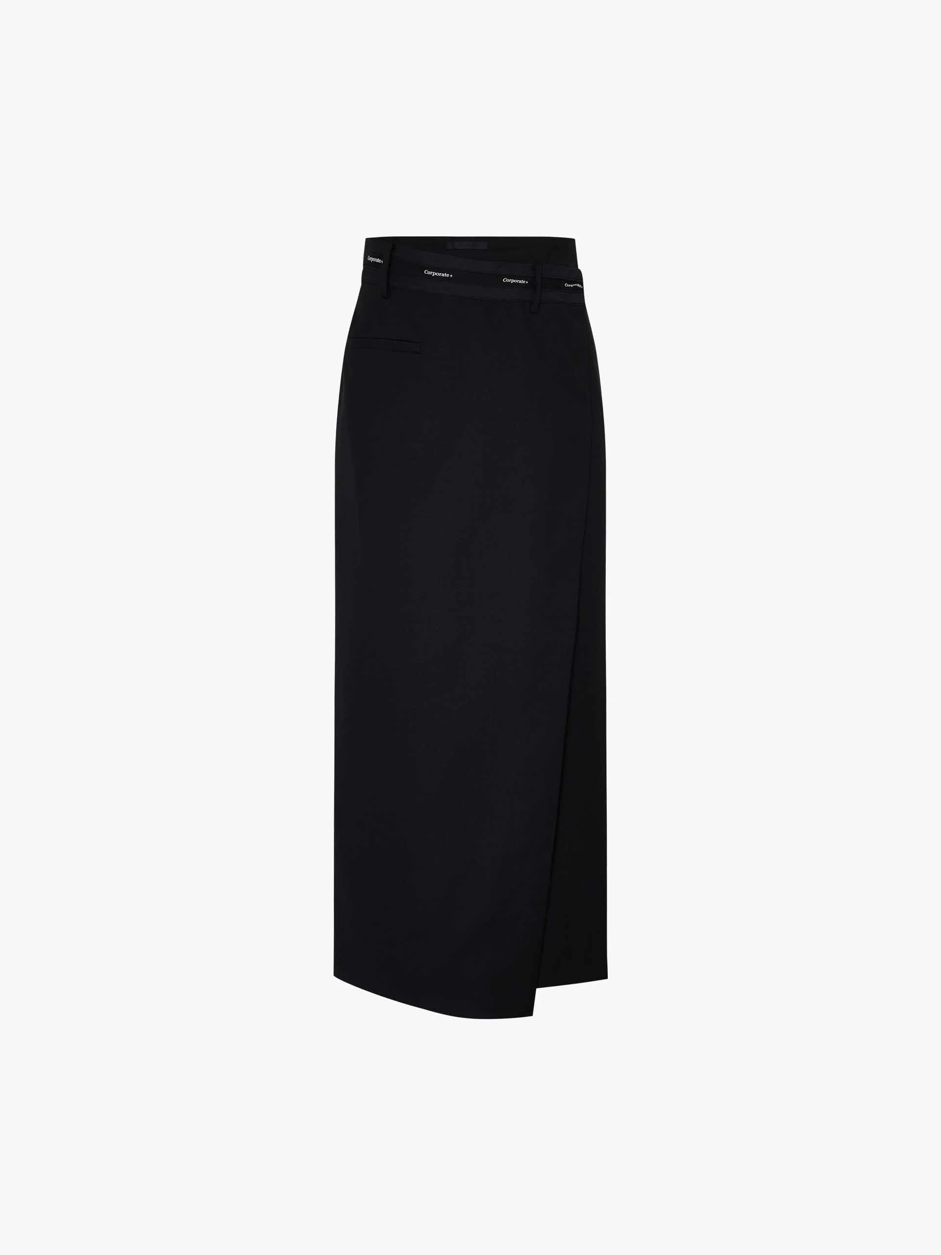 Logo Waistband Wool Skirt - Image 5