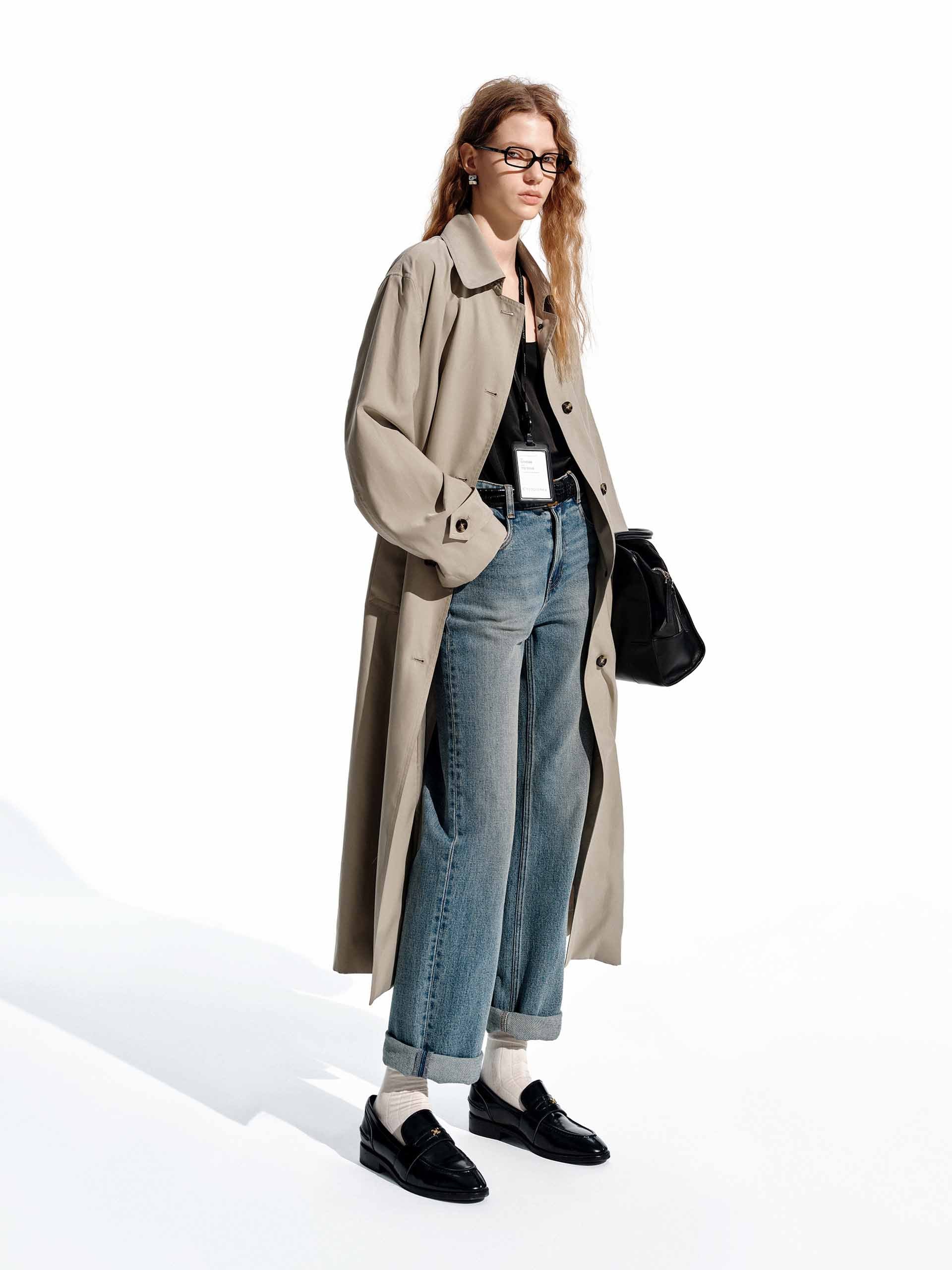 Long Belted Trench Coat - Image 2