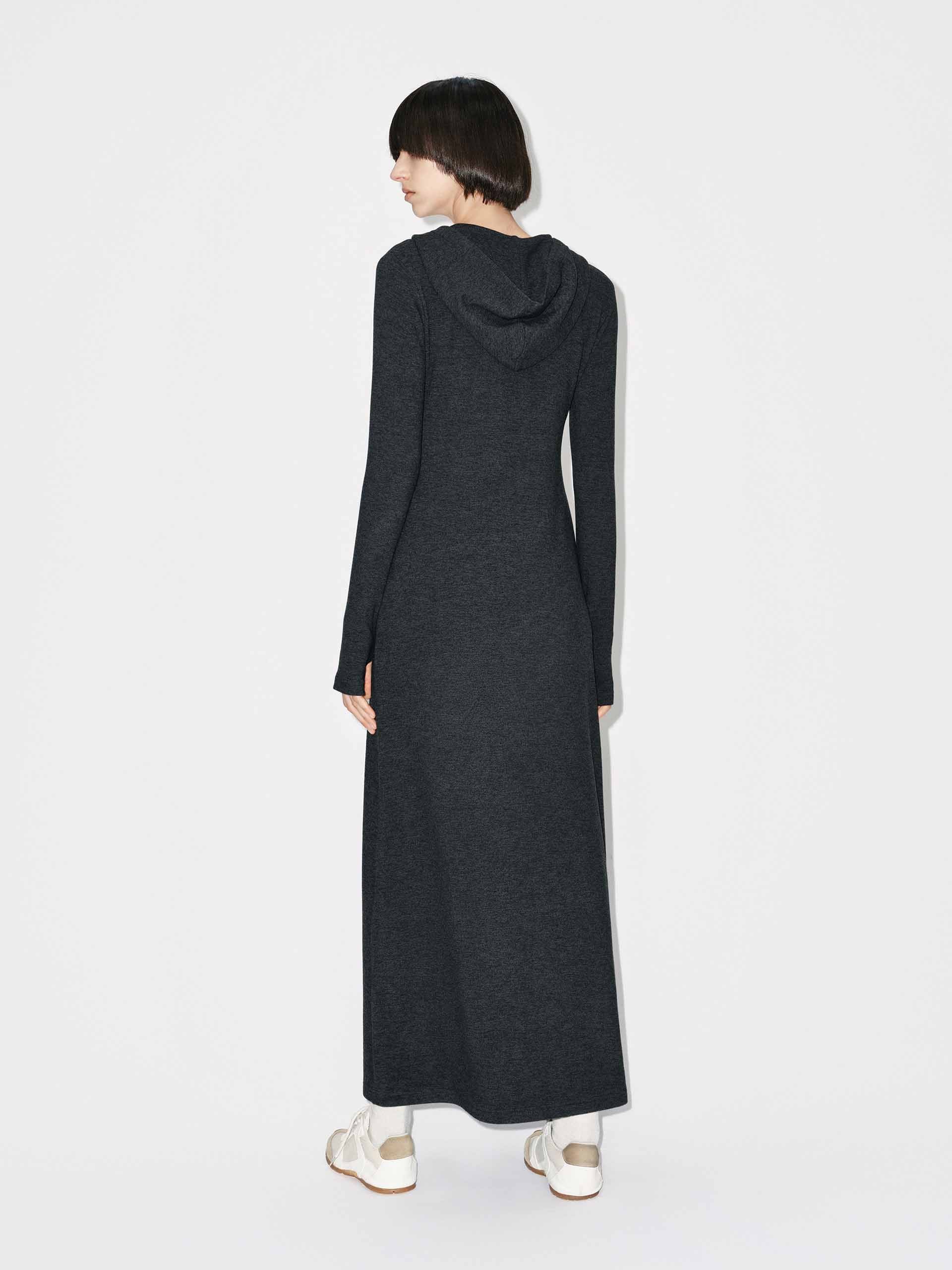 Fitted Hooded Maxi Dress - Image 6