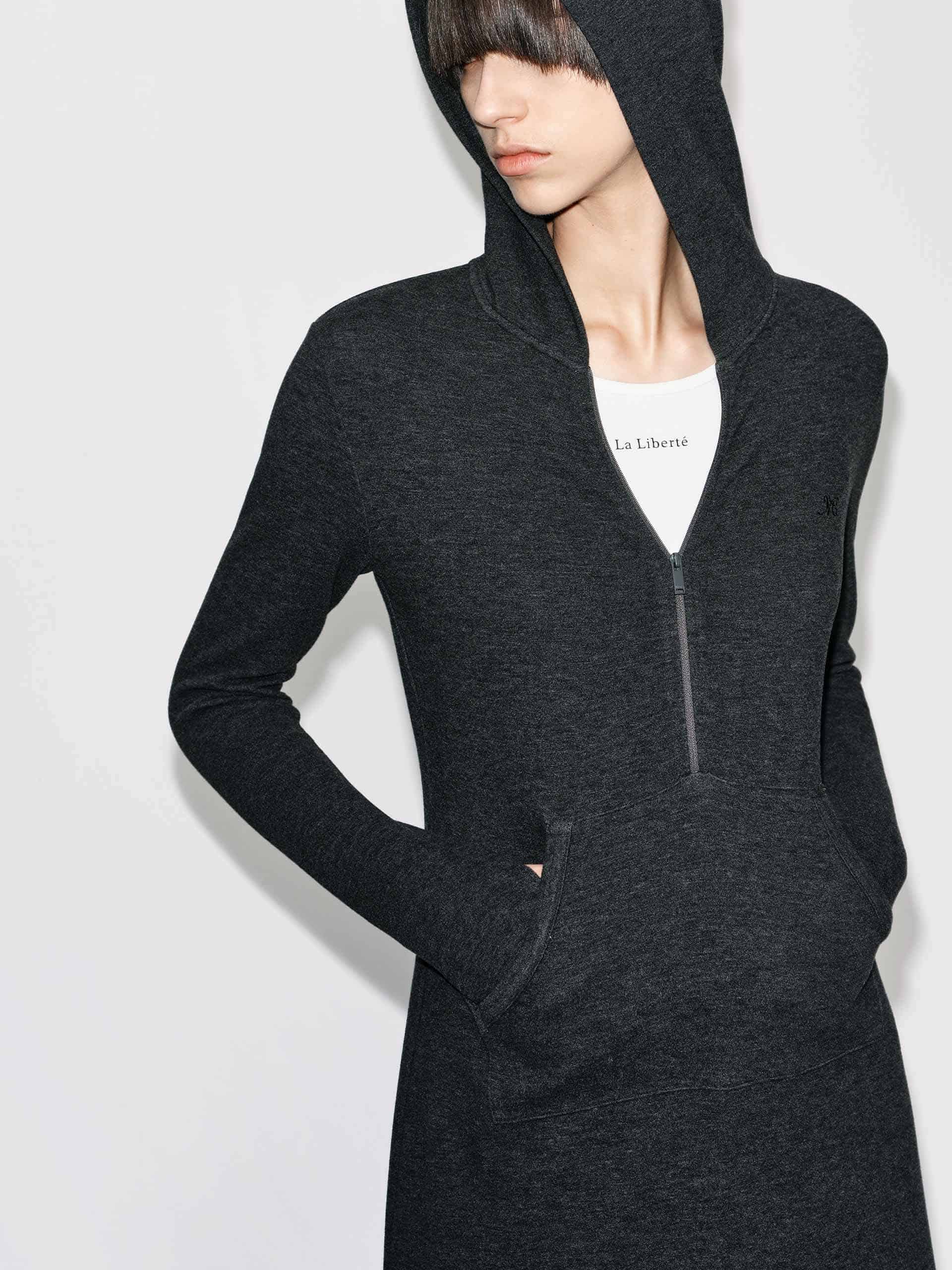 Fitted Hooded Maxi Dress - Image 9