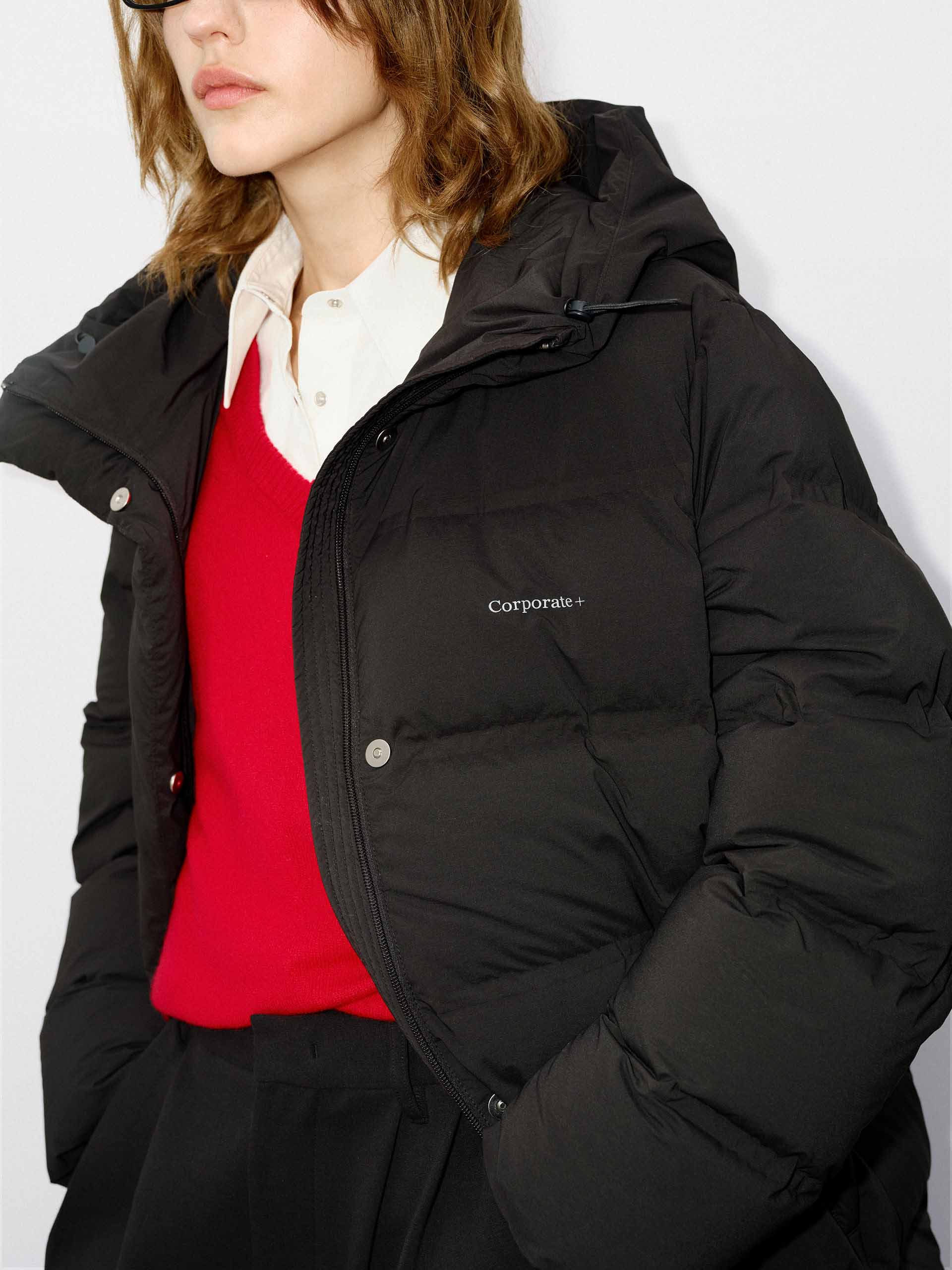 Long Line Hood Down Coat - Image 14