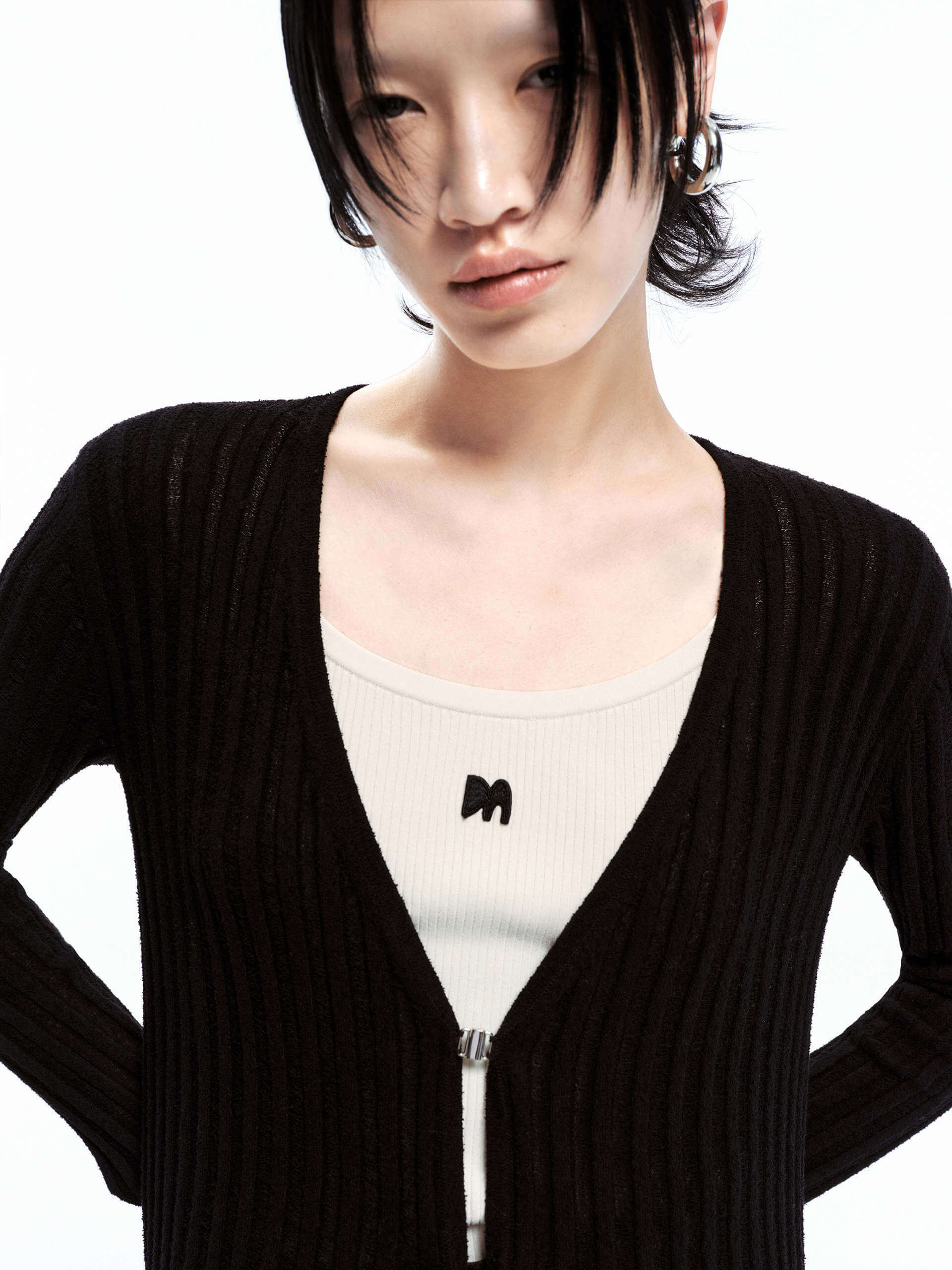 Long Line Knitted Cardigan - Image 3