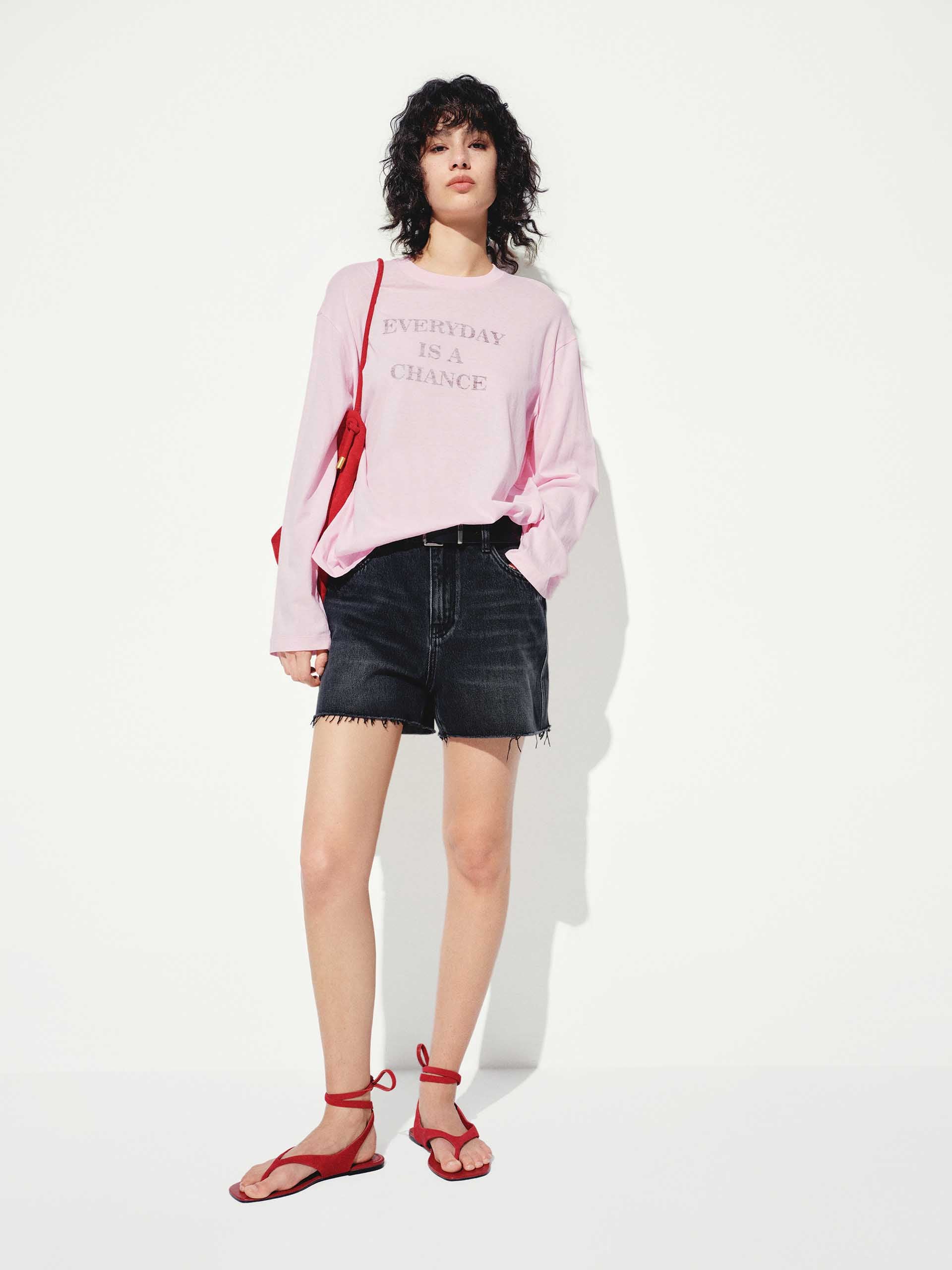 Long Sleeve Letter Print T-shirt - Image 10
